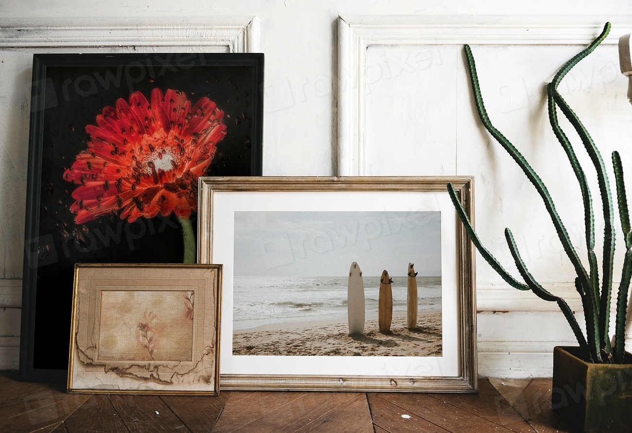 Vintage photo frame, home interior Premium Photo rawpixel