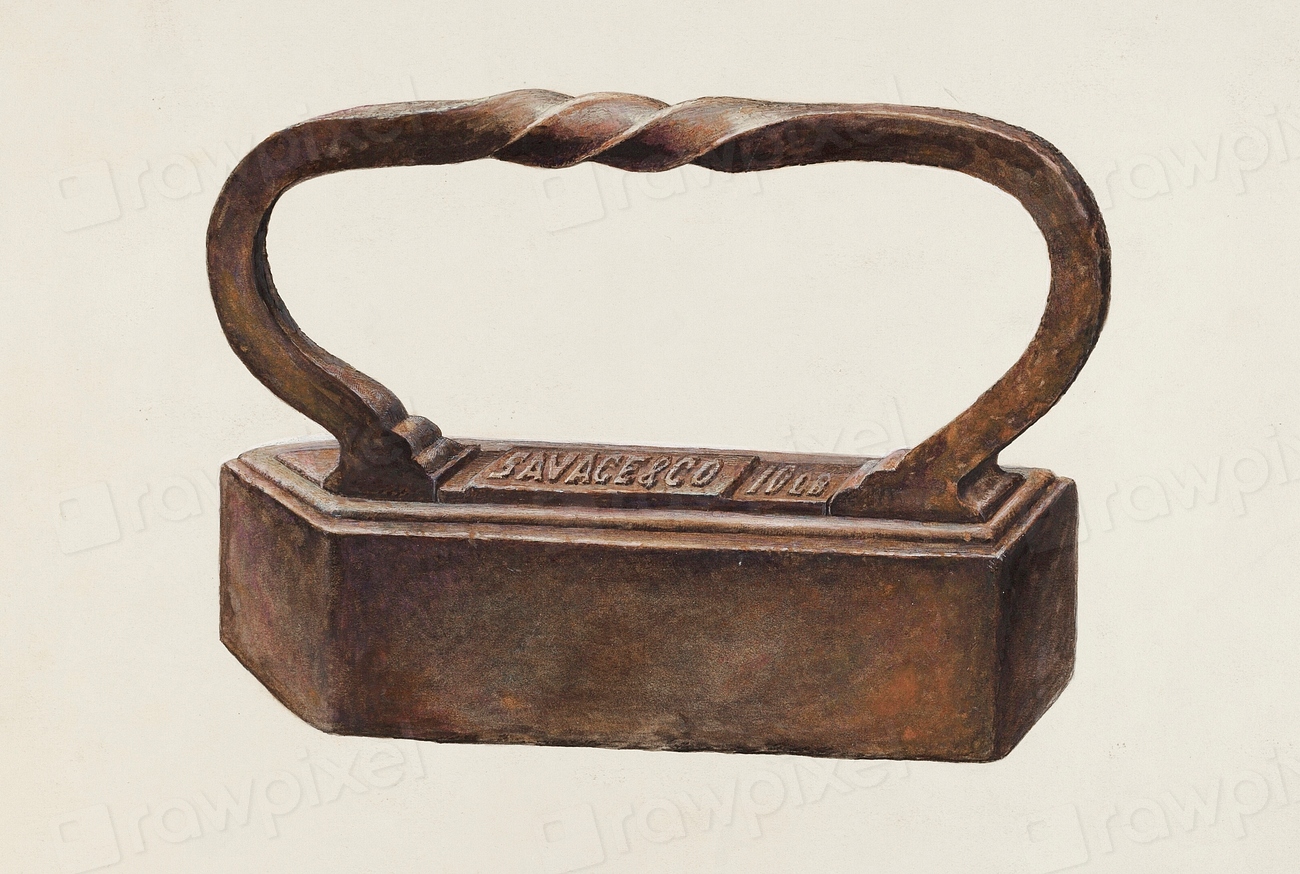 Tailor's Goose Iron (ca.1939) by Henrietta Free Photo Illustration