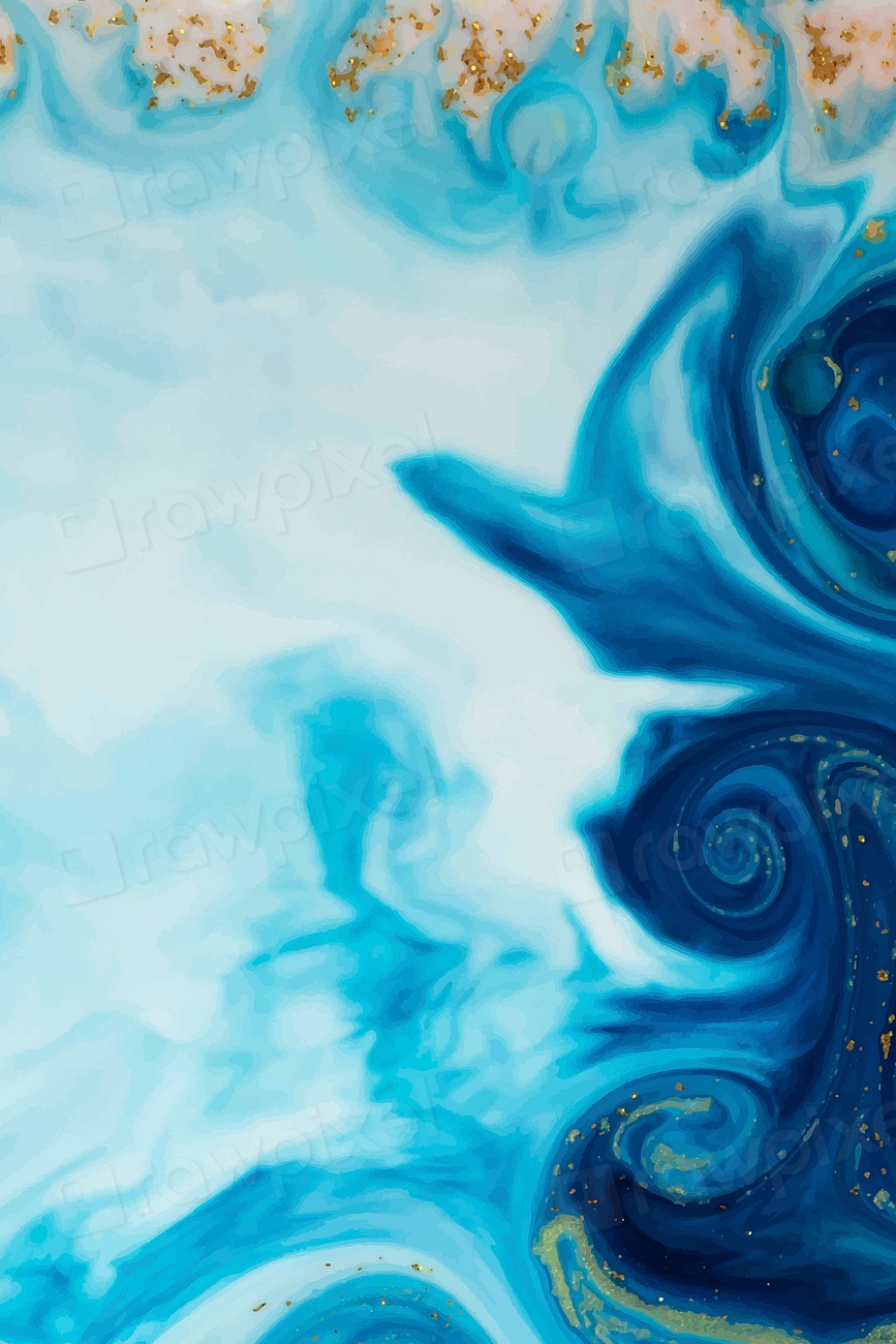 Abstract blue watercolor with gold Premium Vector rawpixel