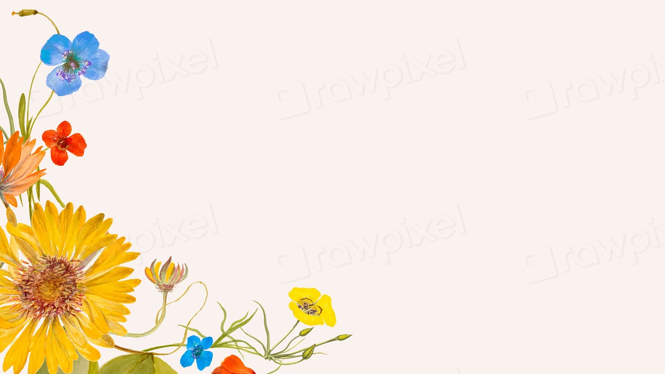 Yellow flower background vector illustration Premium Vector rawpixel