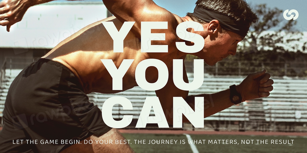 Sports motivation Twitter post template, Premium Vector Template