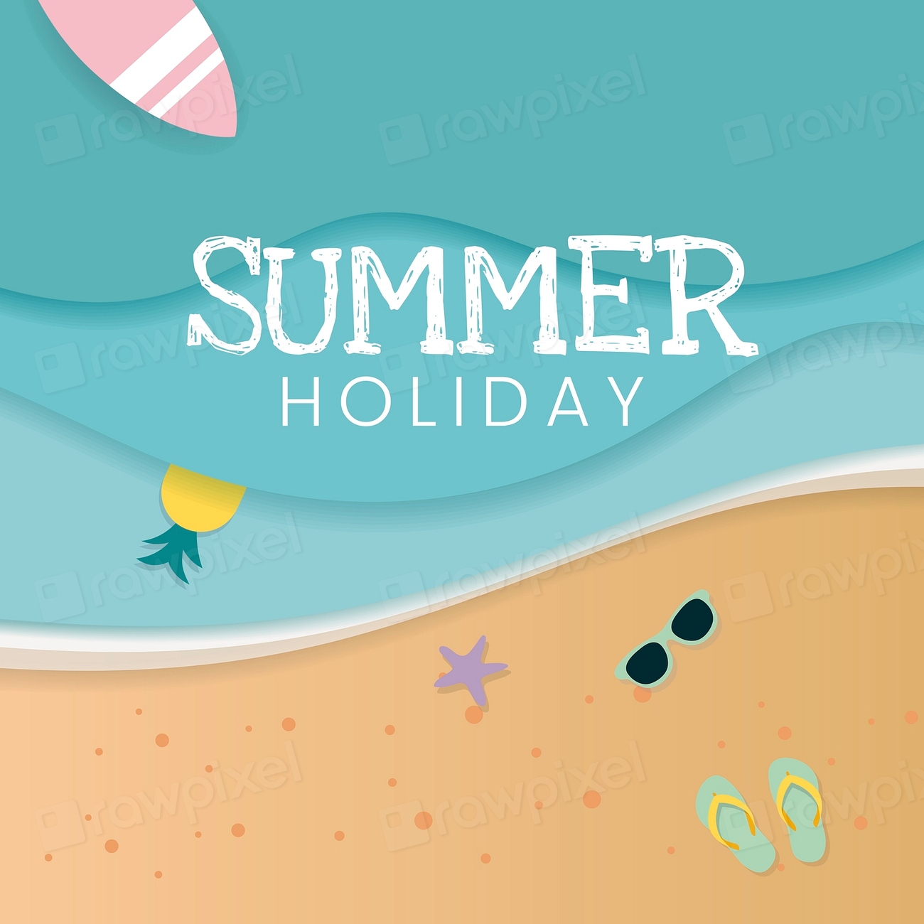 Summer holiday tropical beach background | Premium Vector - rawpixel