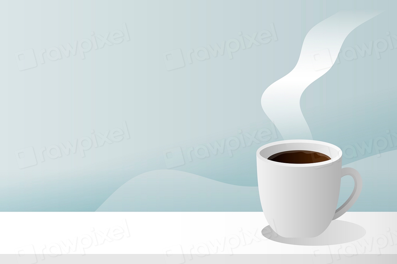 Coffee cup blue background template | Premium Vector - rawpixel