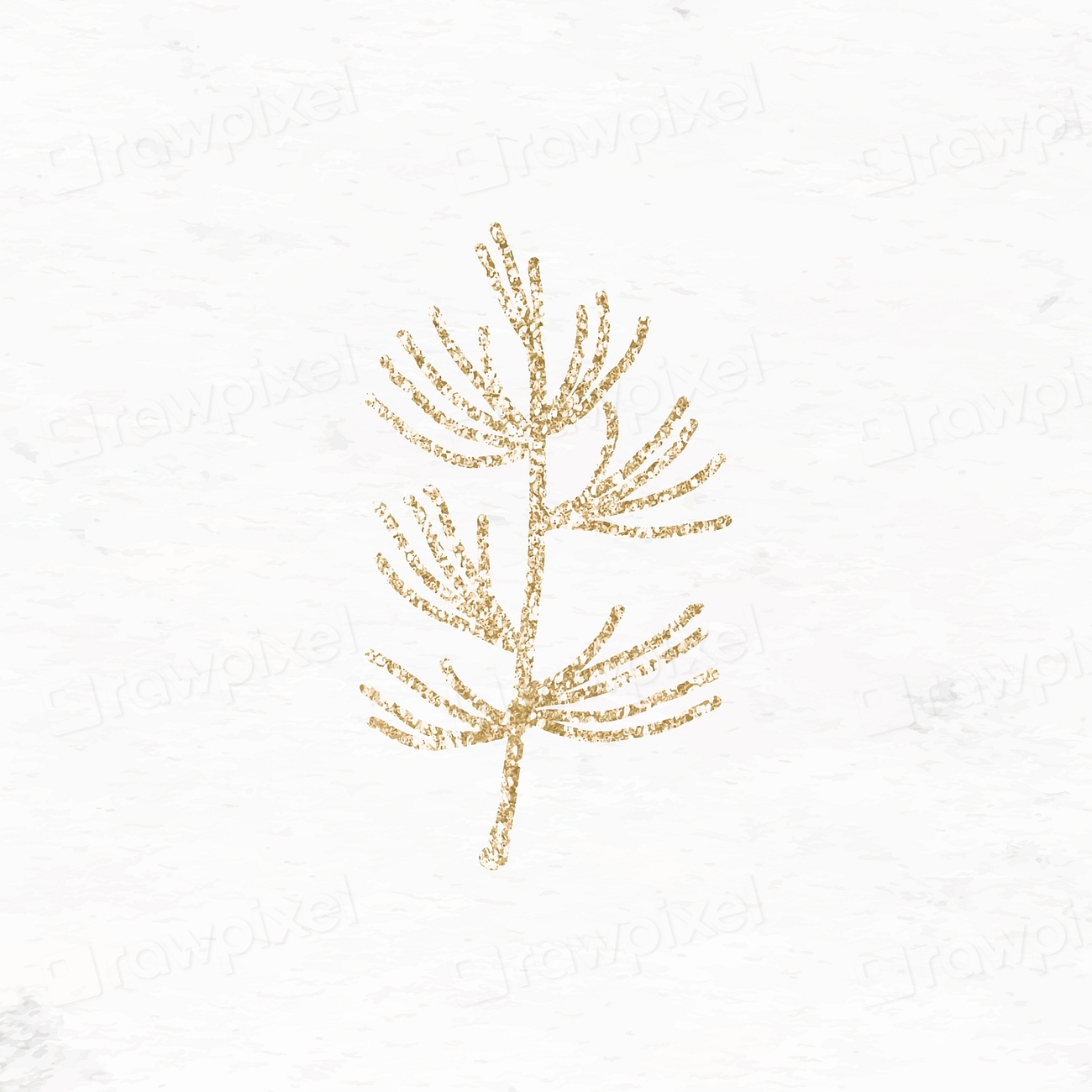 Glittery Pine Branch Element Vector Premium Vector Rawpixel