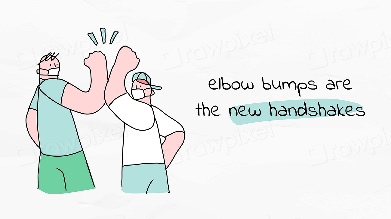 Elbow Bumps Vector New Normal Premium Vector Template Rawpixel