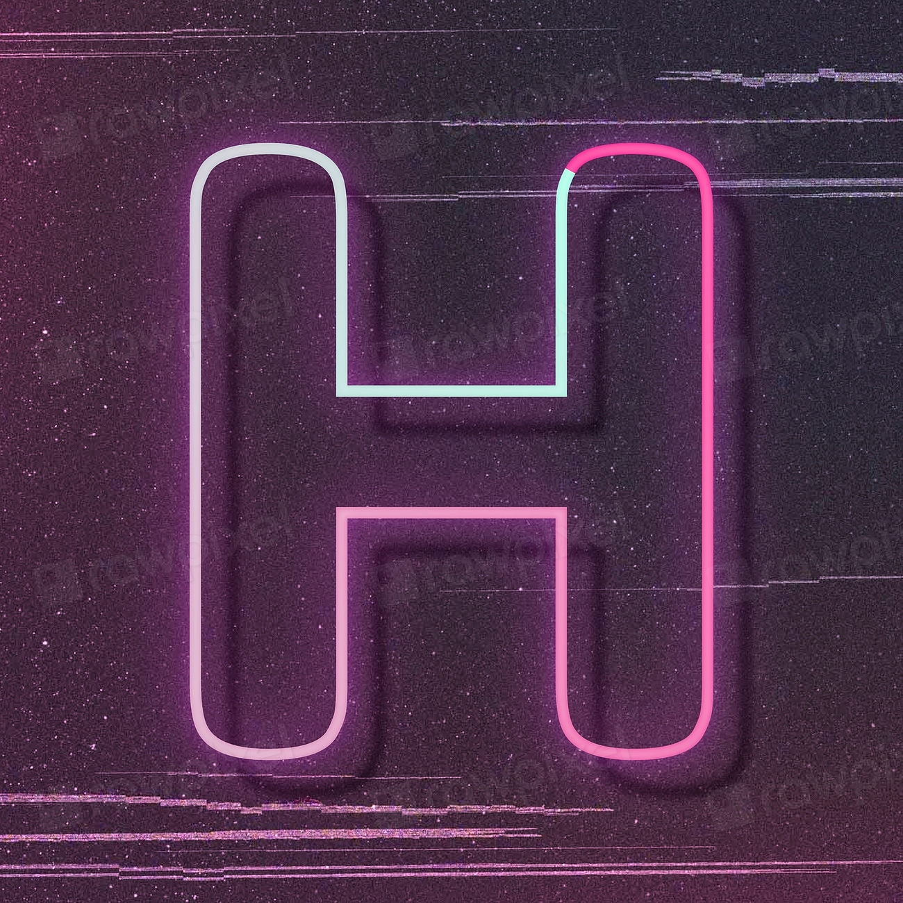 Capital letter H vector neon | Premium Vector - rawpixel