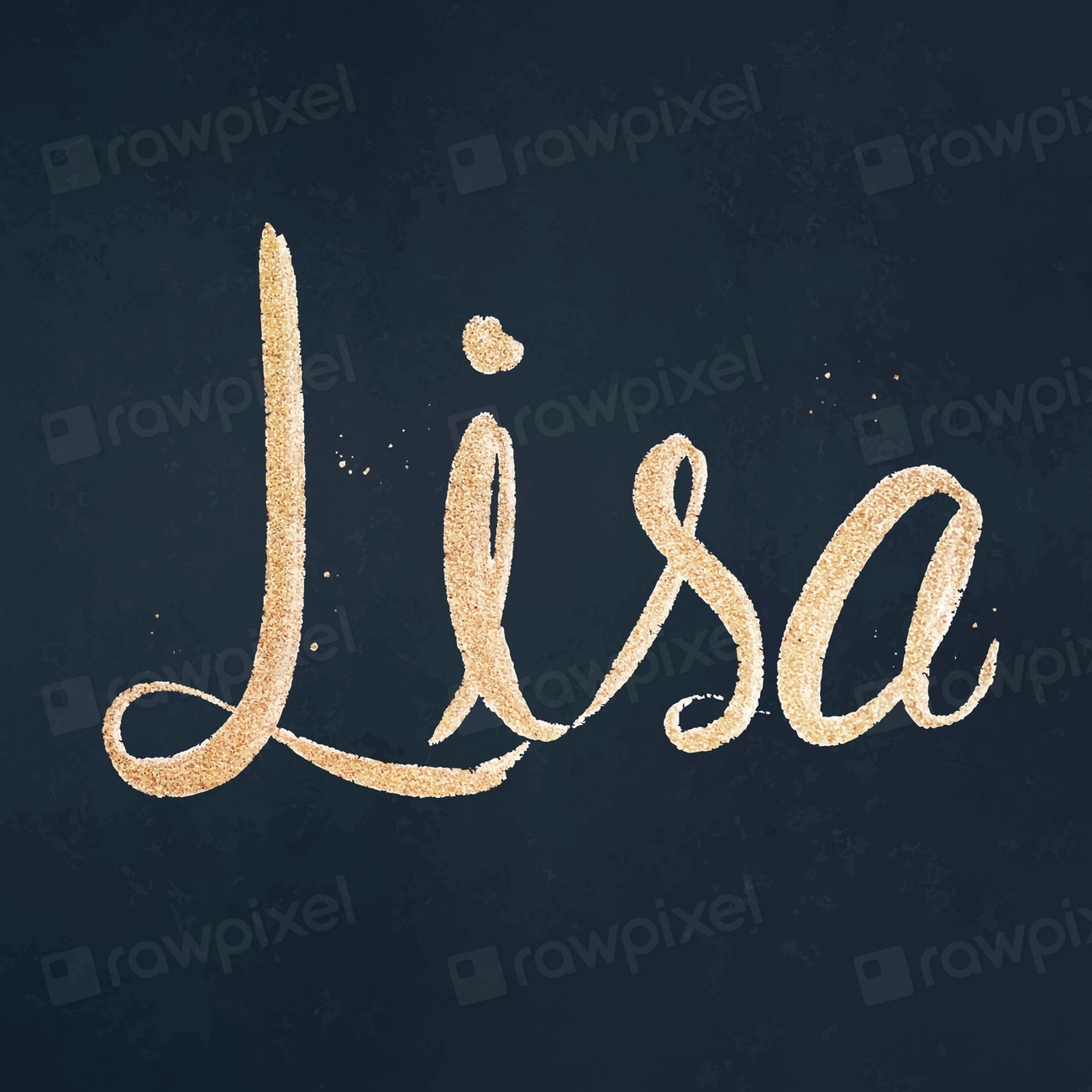 Vector Sparkling gold Lisa font | Free Vector - rawpixel