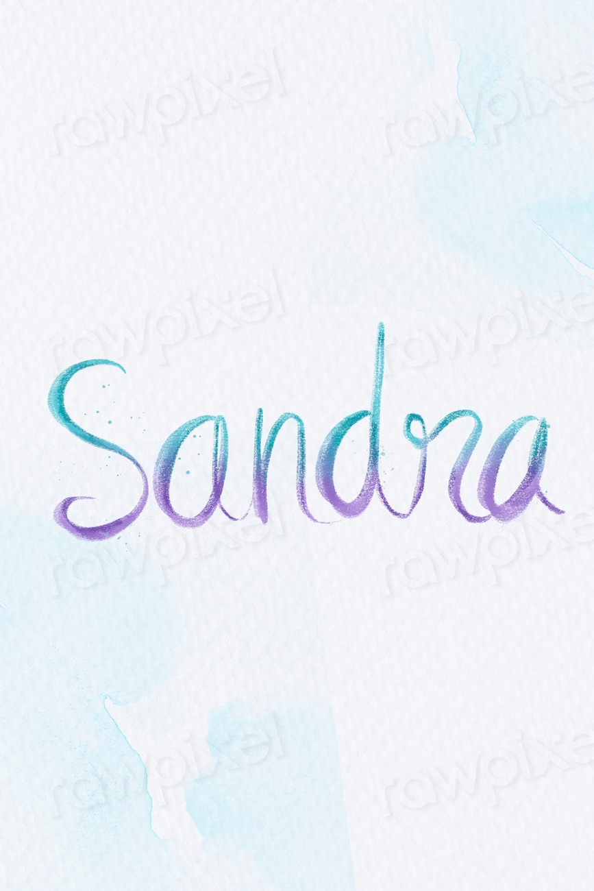 Sandra female name psd calligraphy | Free PSD - rawpixel