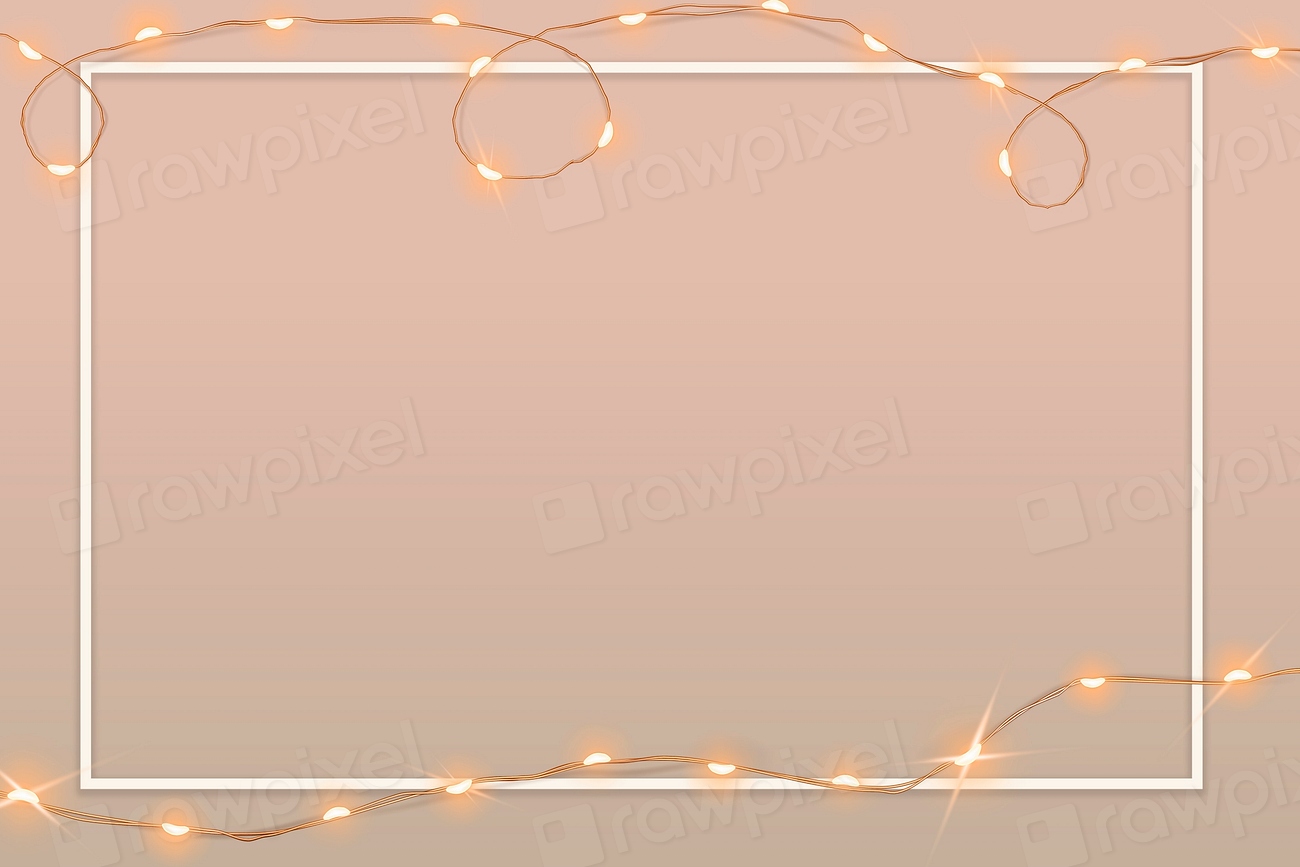 Wired lights border frame on pink | Free Photo - rawpixel