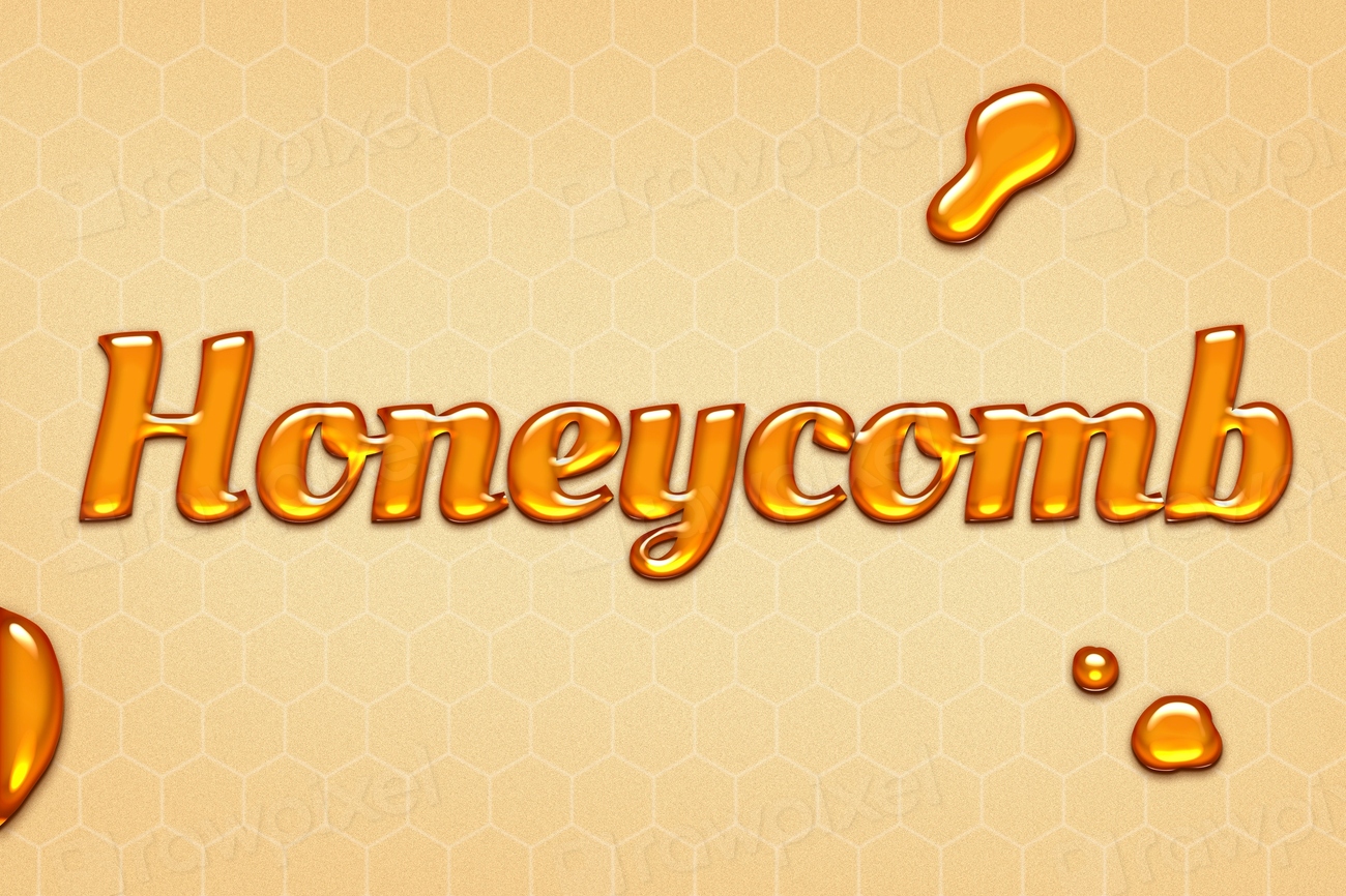 honeycomb-word-in-embossed-style-free-photo-rawpixel