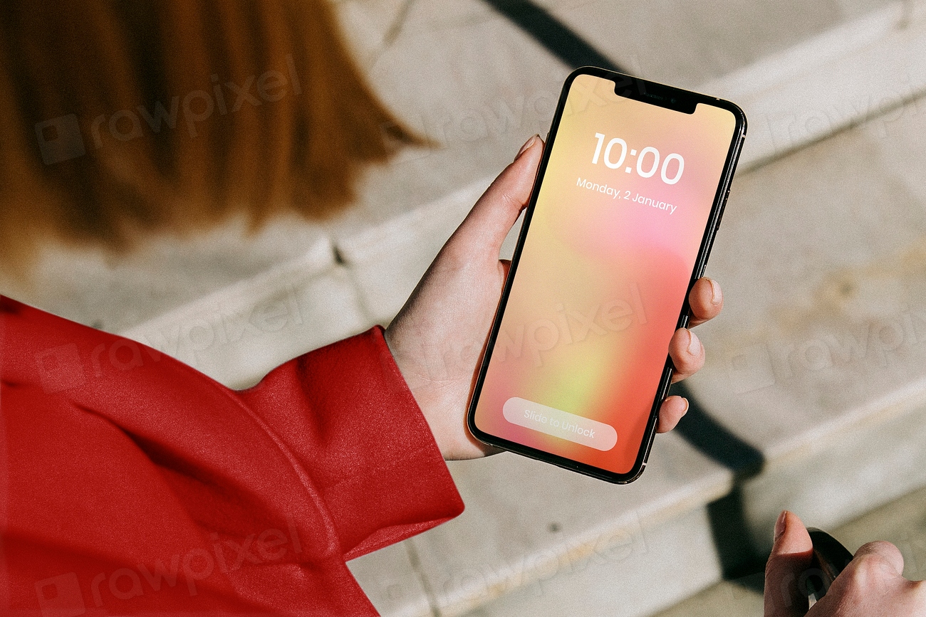 Mobile phone screen mockup, digital Premium PSD Mockup rawpixel