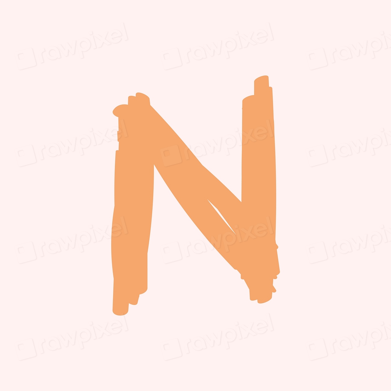 N letter doodle typography vector | Free Vector - rawpixel