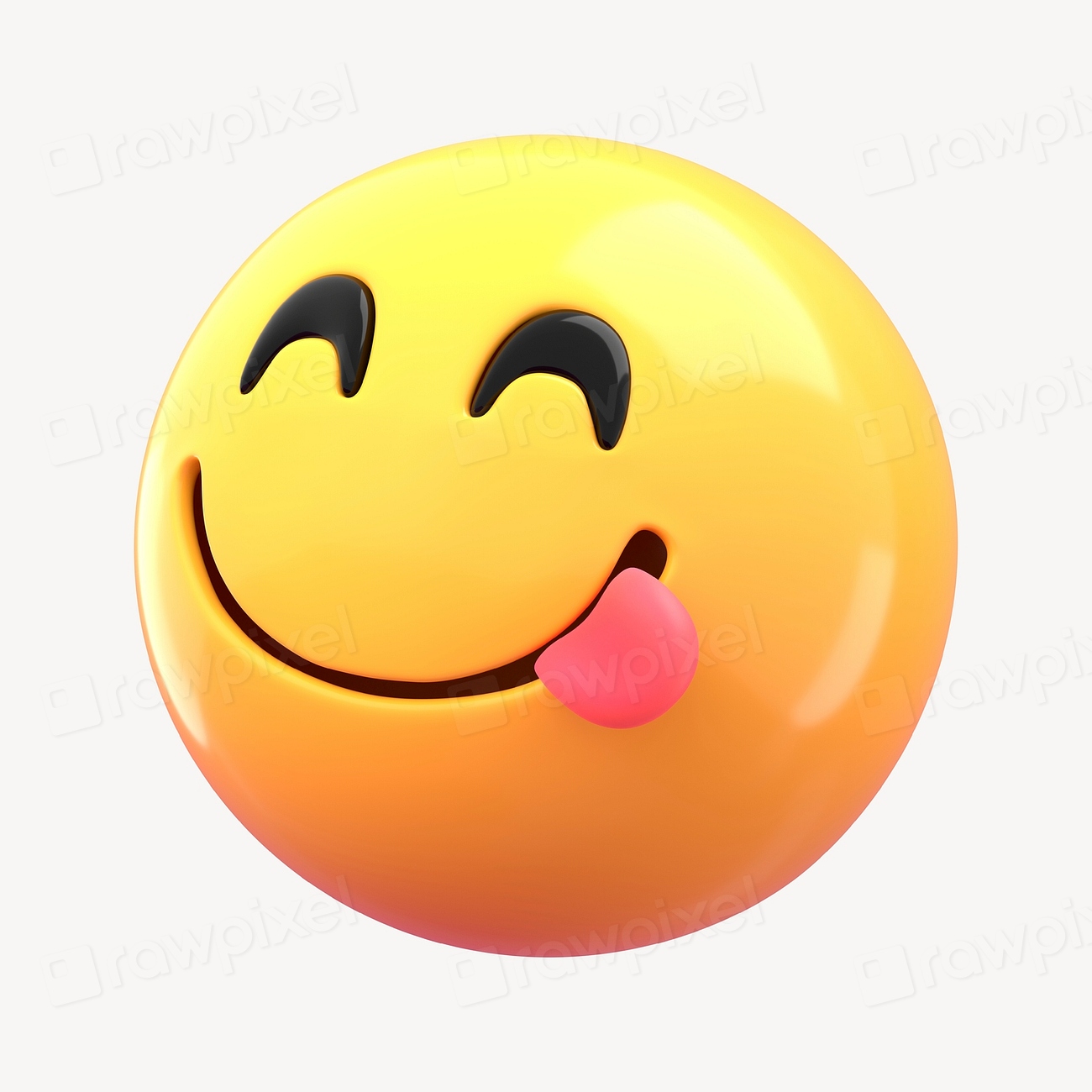 Yummy face 3D emoticon clipart | Premium PSD - rawpixel
