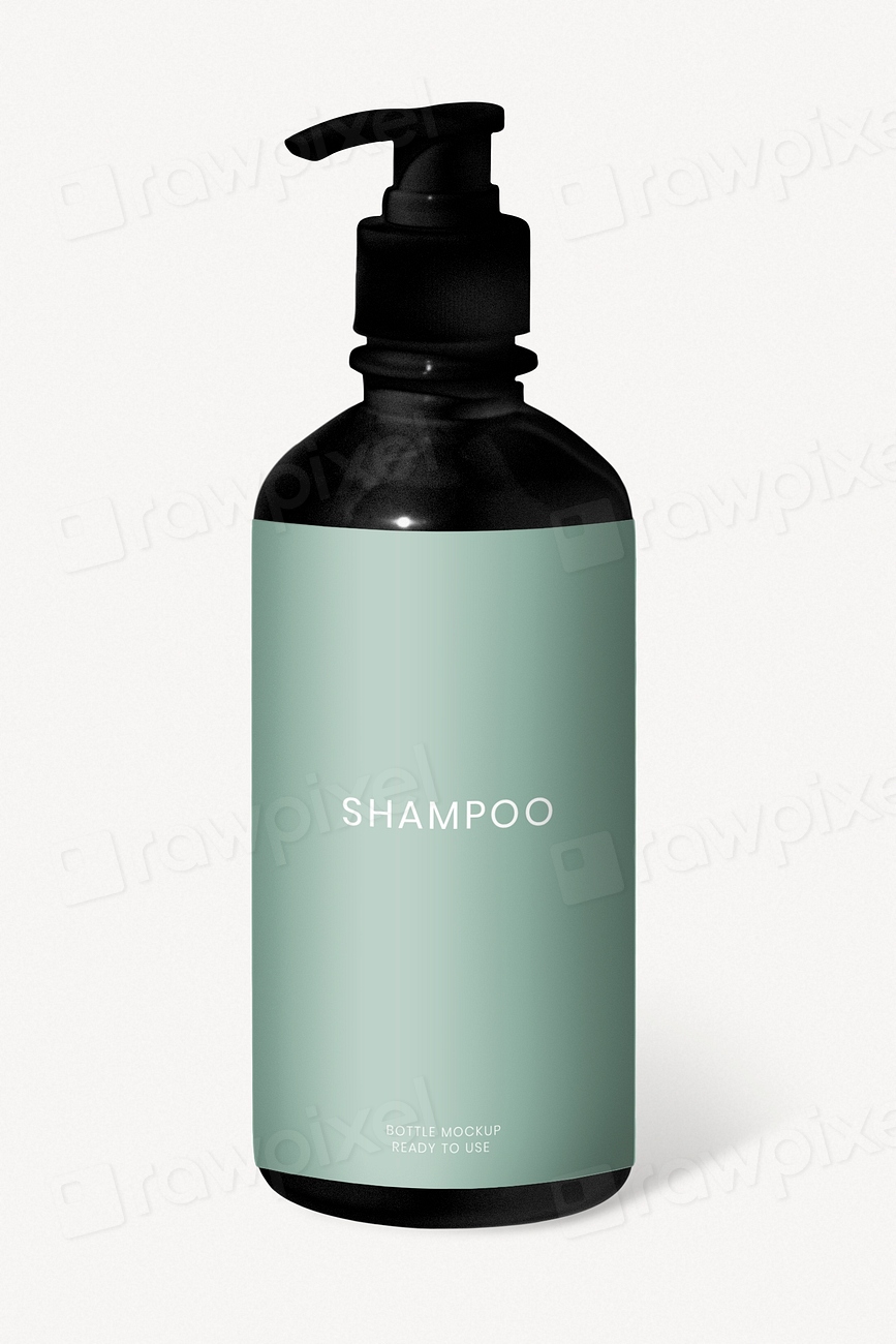 Black shampoo bottle mockup design | Premium PSD Mockup - rawpixel