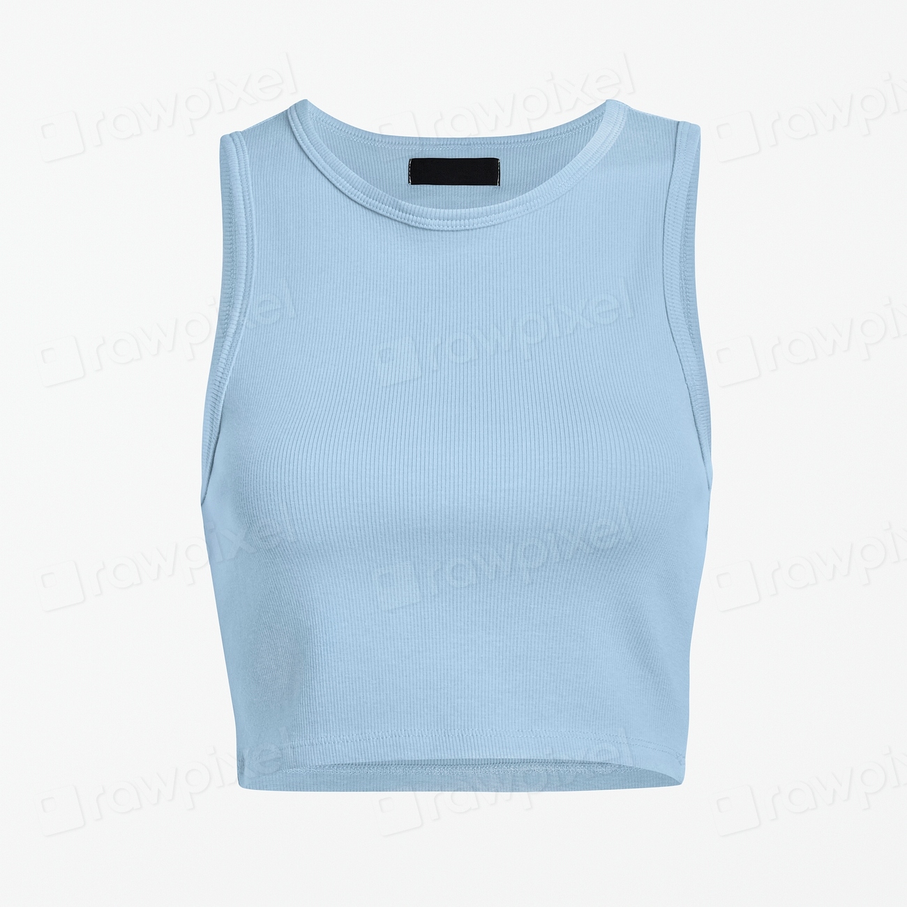 Baby blue crop tank top | Premium PSD Mockup - rawpixel