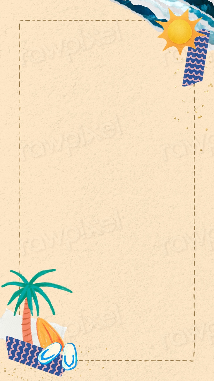 Tropical Summer frame iPhone wallpaper | Premium Photo - rawpixel