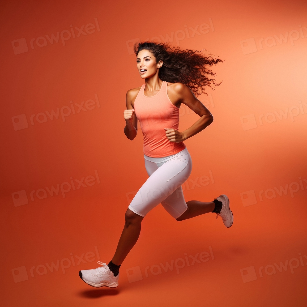 Running jogging dancing sports. AI | Premium Photo - rawpixel
