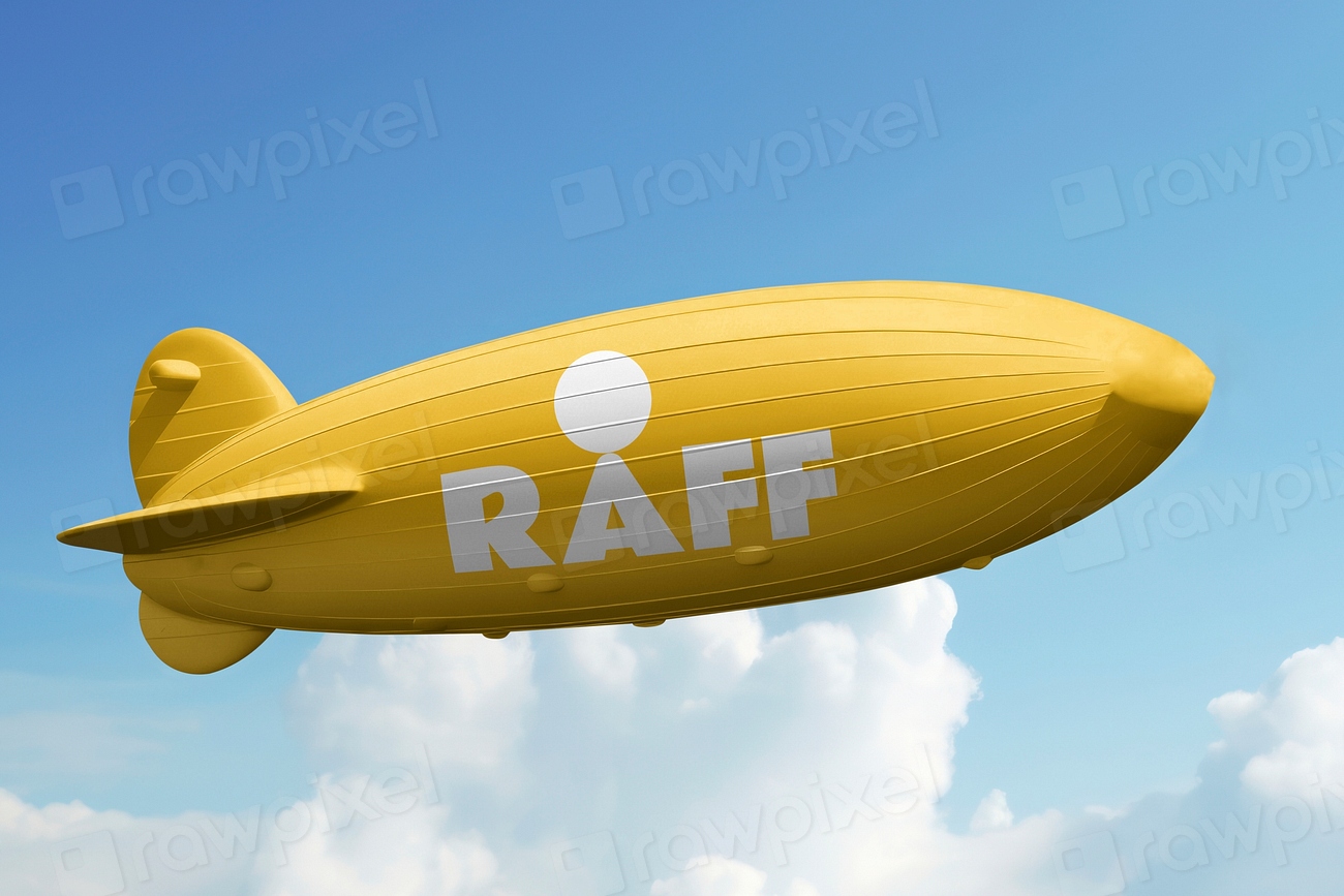 Zeppelin mockup, realistic airship psd | Premium PSD Mockup - rawpixel