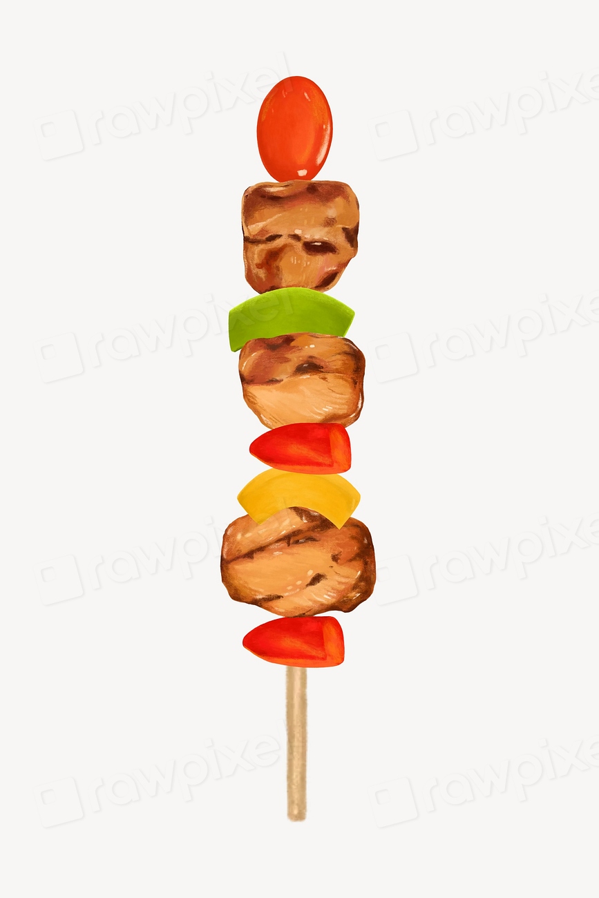 BBQ stick, food illustration Premium Photo Illustration rawpixel