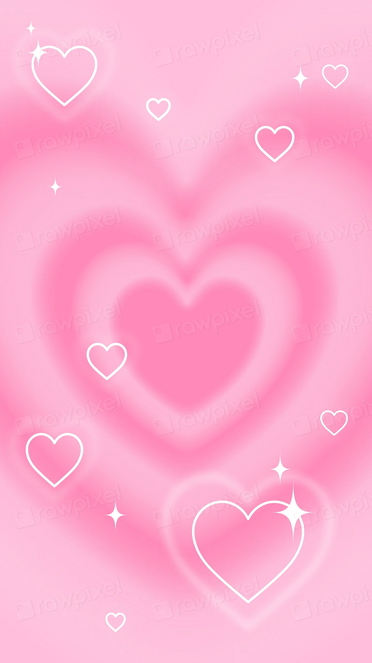 Y2K pink hearts phone wallpaper, | Premium Photo - rawpixel