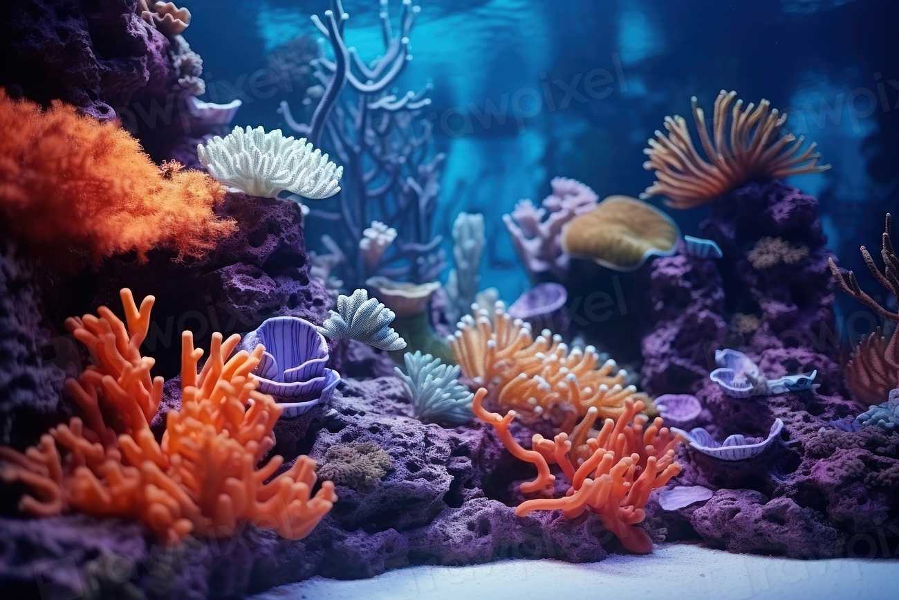 Coral underwater aquarium outdoors. AI | Premium Photo - rawpixel