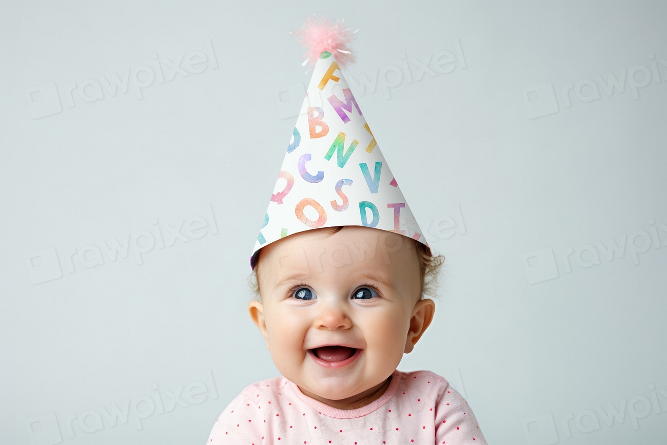 Baby birthday hat Free Photo rawpixel