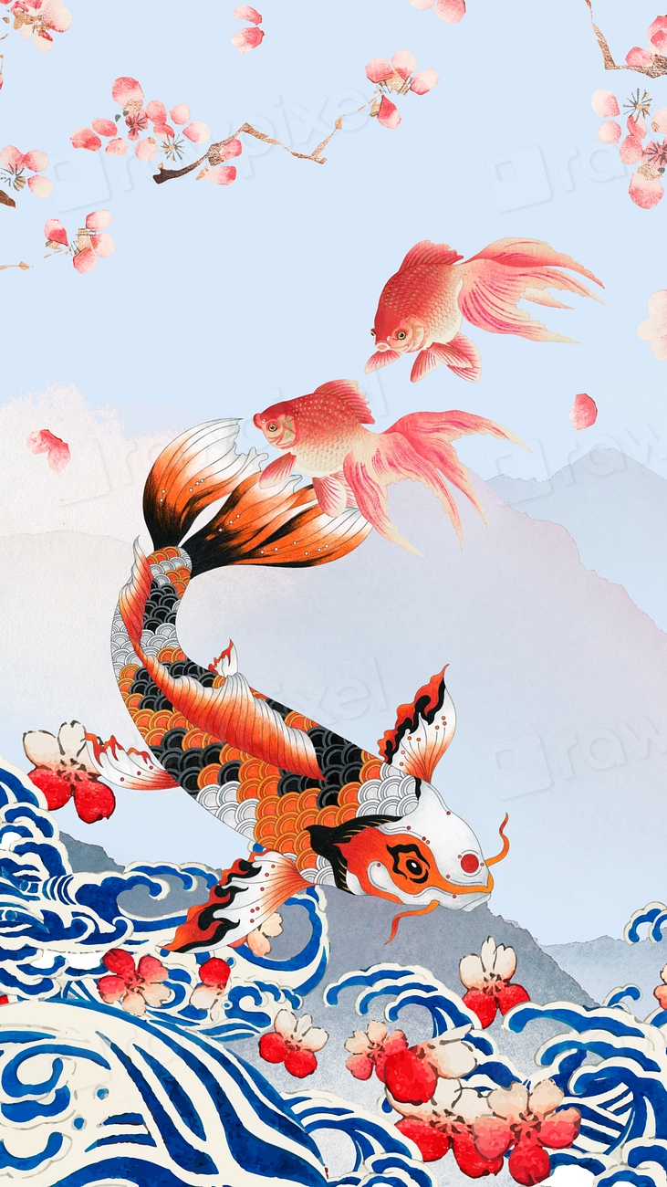 Japanese Koi fish iPhone Premium Photo rawpixel