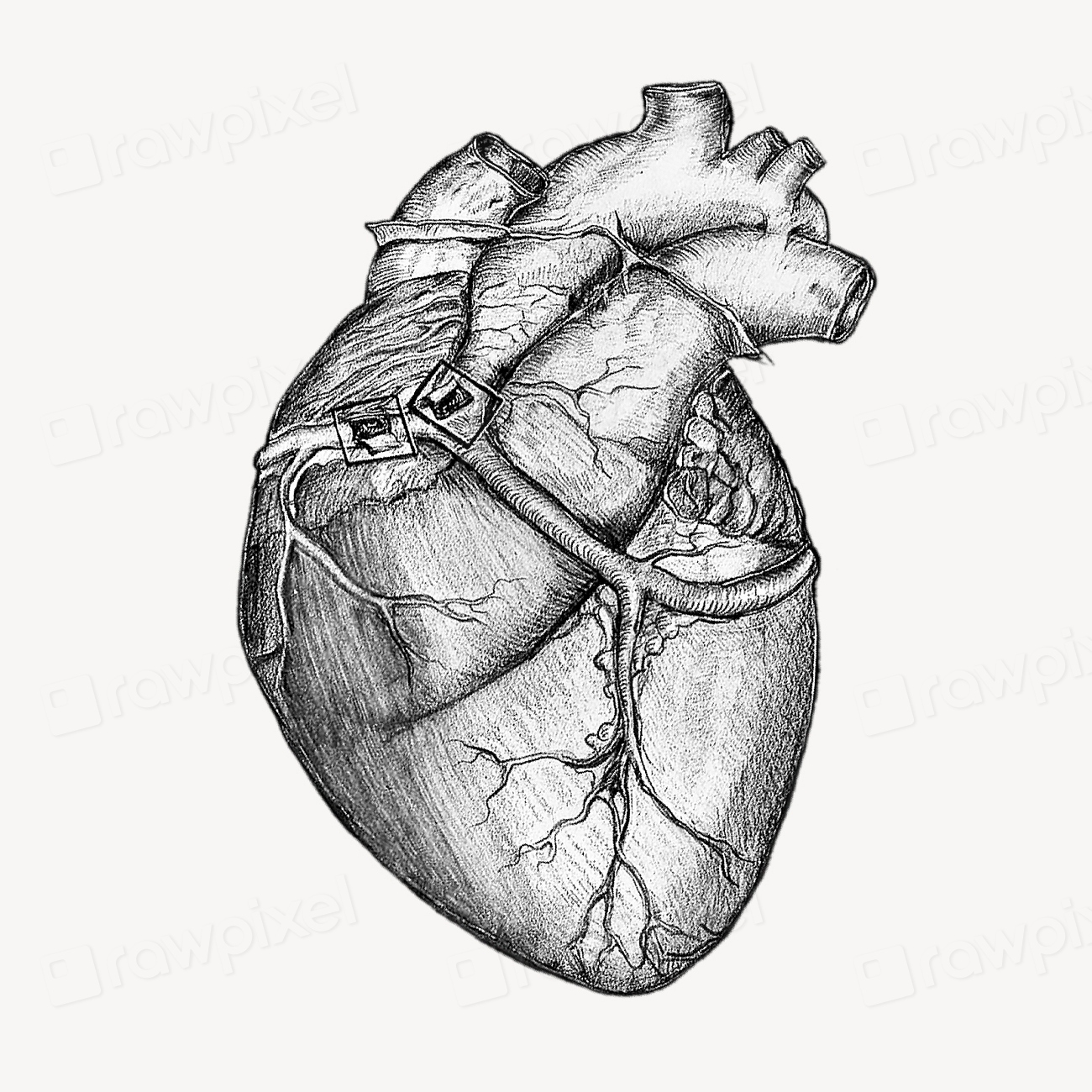 Realistic heart sticker, medical illustration | Premium PSD ...