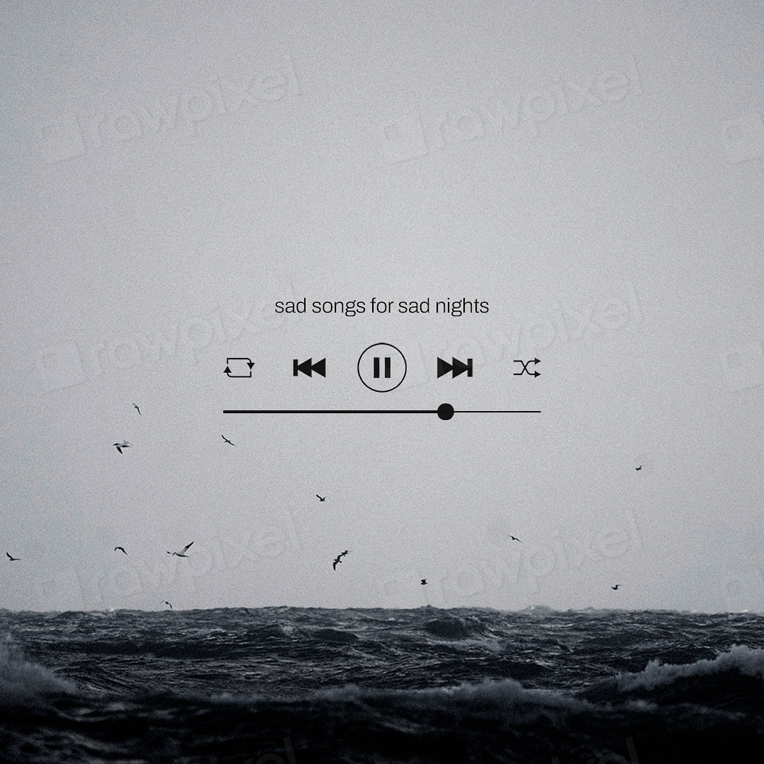 Sad music Facebook post template, Premium PSD Template rawpixel