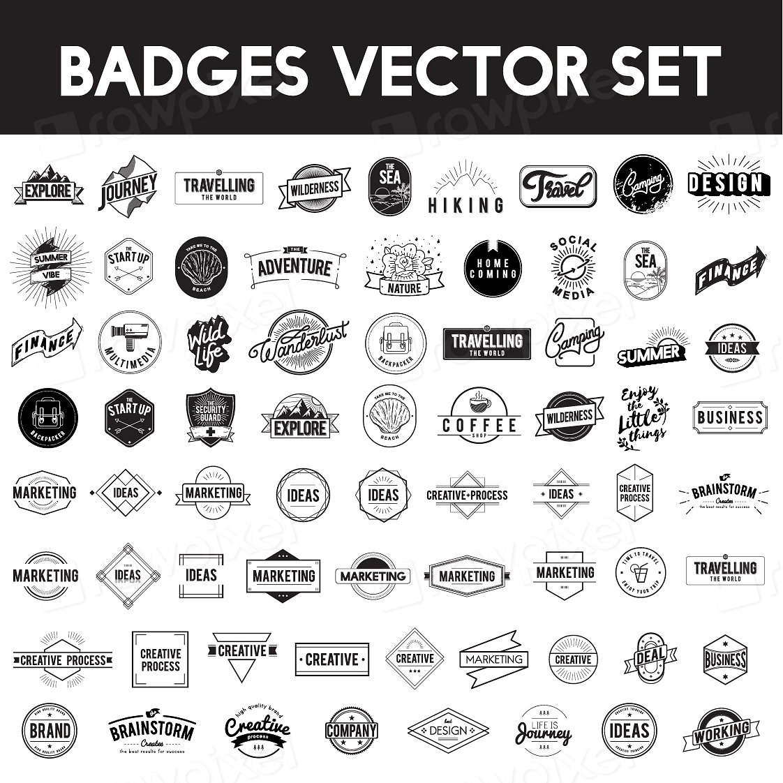 Illustration of badges collection | Premium Vector - rawpixel