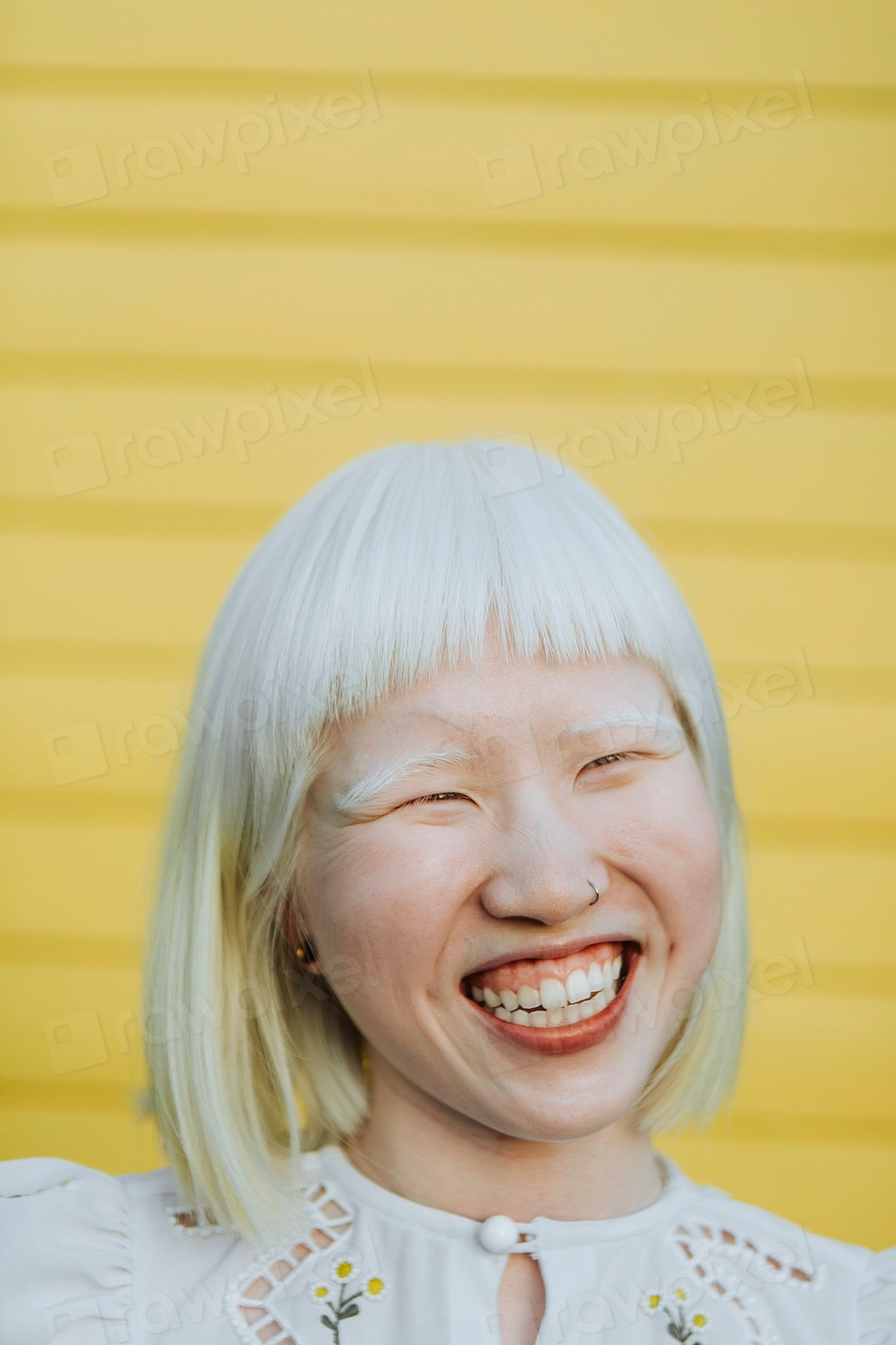 Portrait cute albino girl | Premium Photo - rawpixel