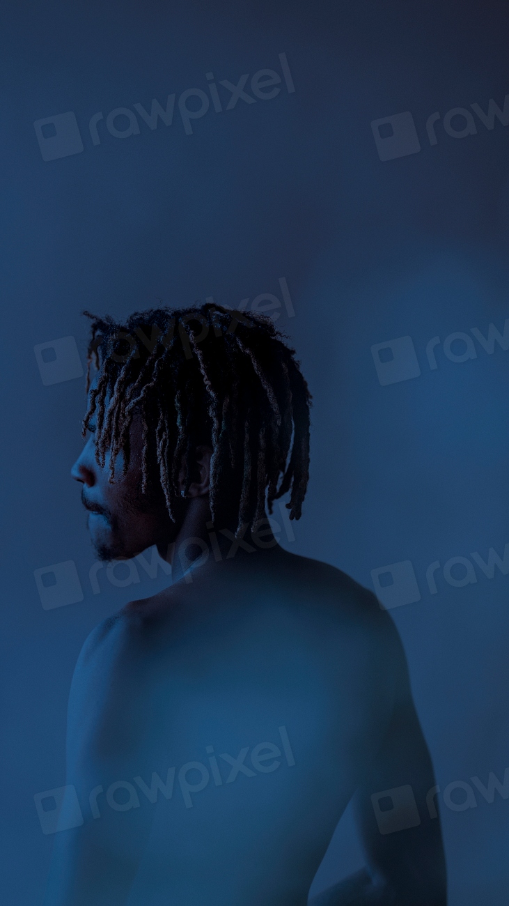 Black man posing blue background | Premium Photo - rawpixel
