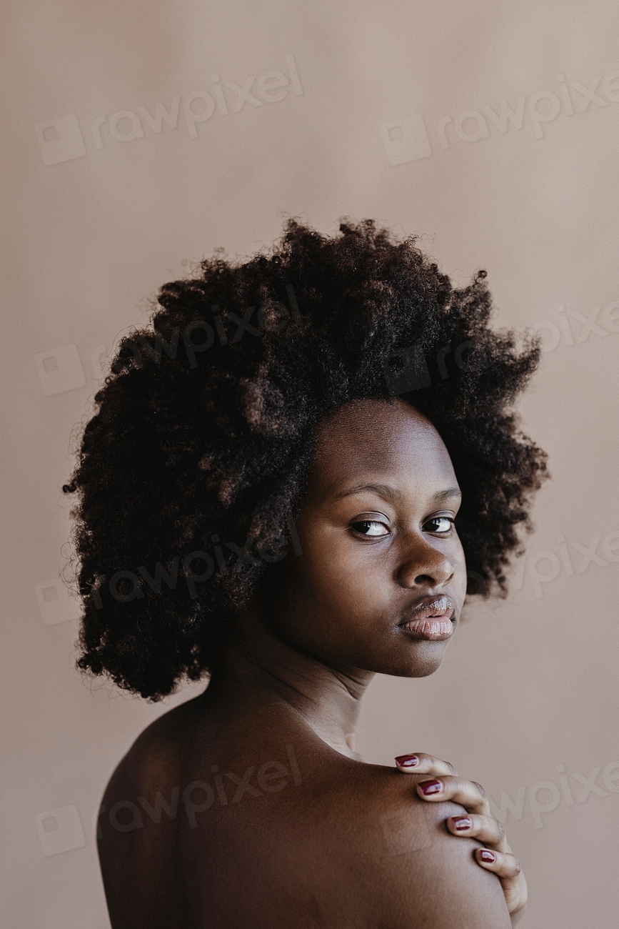Beautiful naked black woman afro Premium Photo - rawpixel