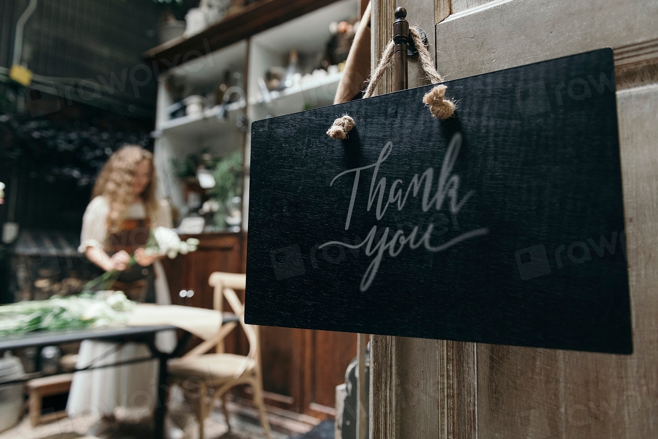 Shop hers. Flower shop sign Mockup.