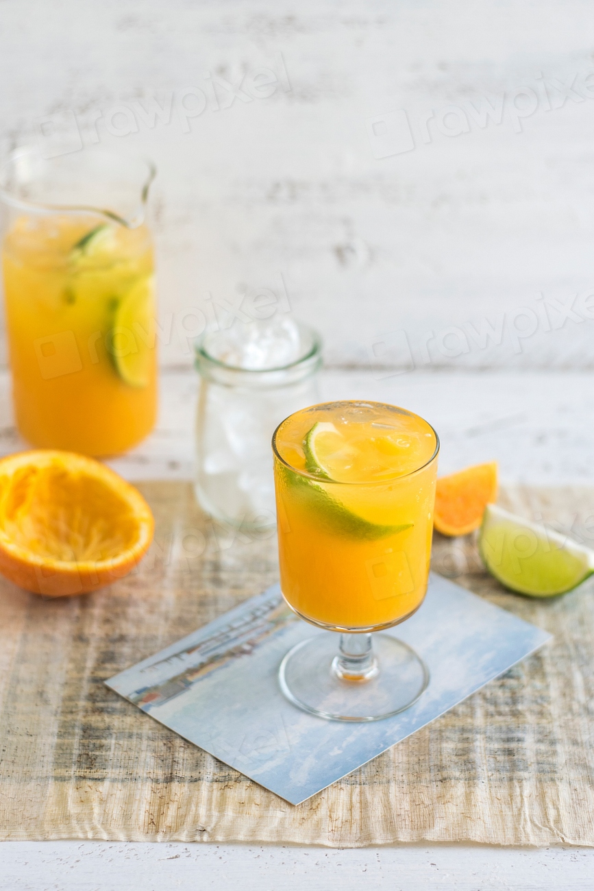 Fresh orange juice lime and Free Photo rawpixel