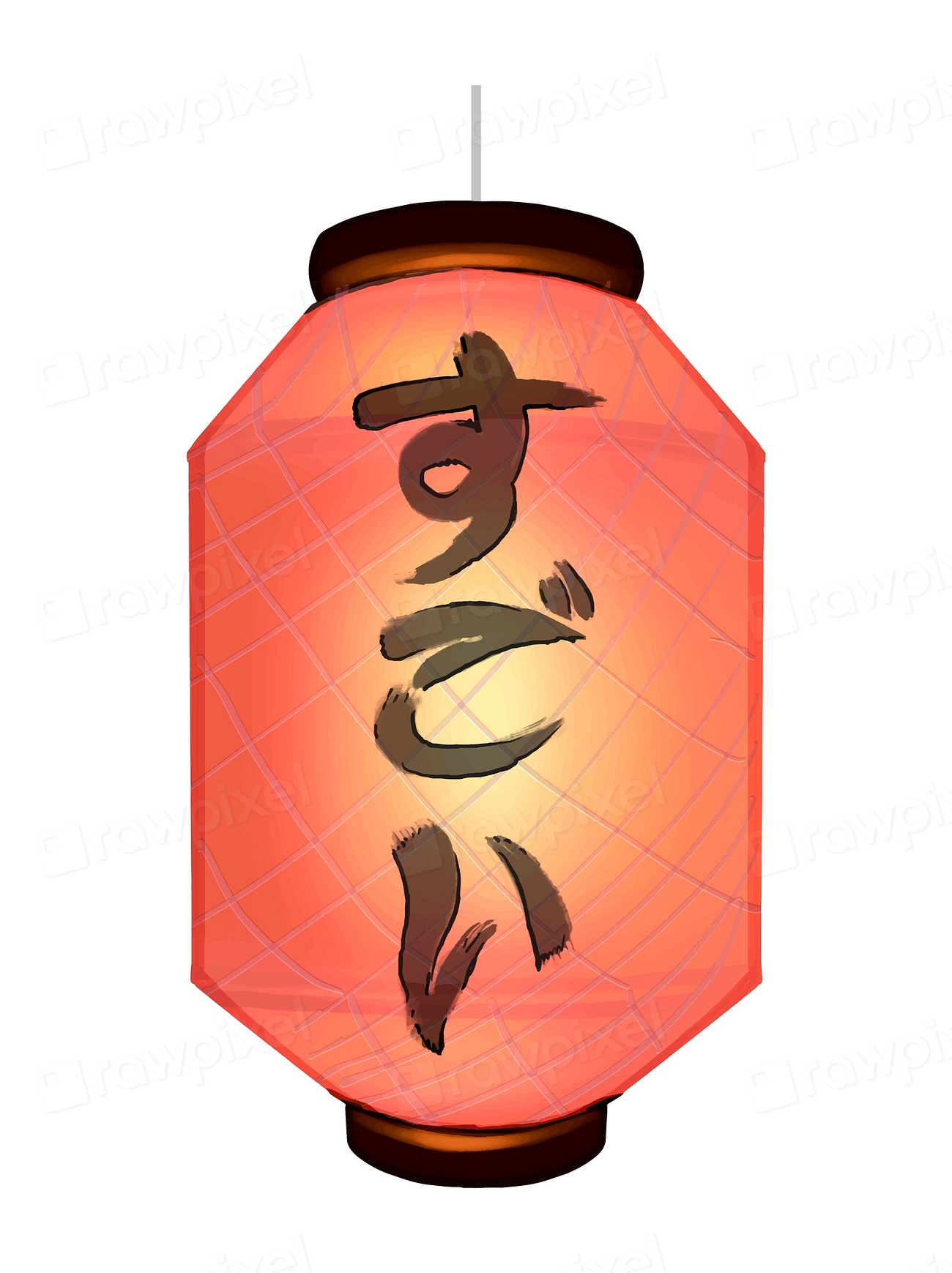 Handdrawn Japanese paper lantern Premium Vector Illustration rawpixel