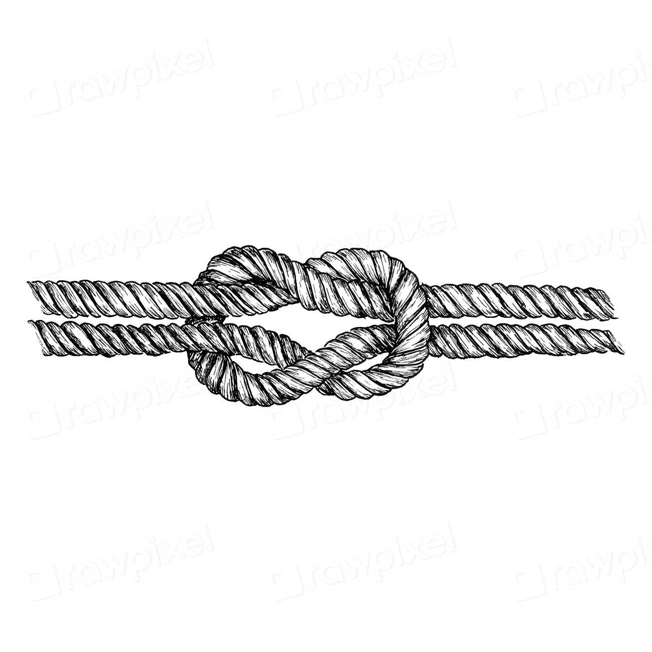 Hand drawn square knot Premium Vector Illustration rawpixel
