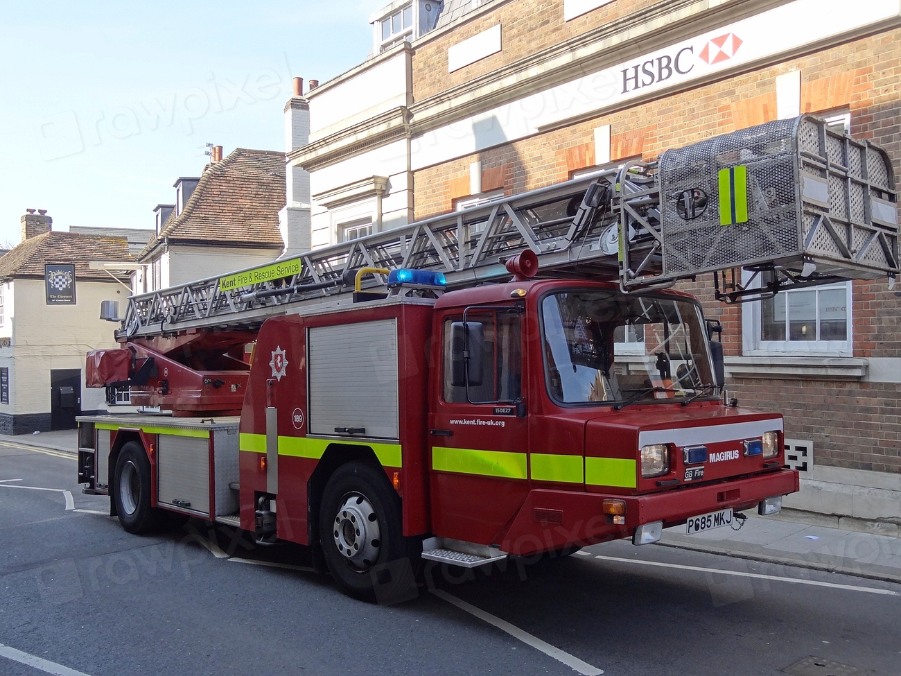 Ladder Kent Fire & Rescue. Free Photo rawpixel