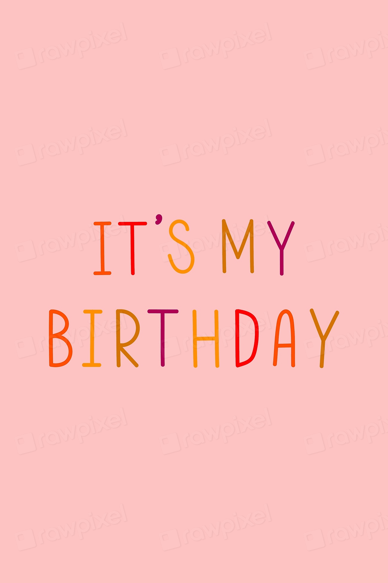 It's my birthday colorful typography | Free Photo - rawpixel