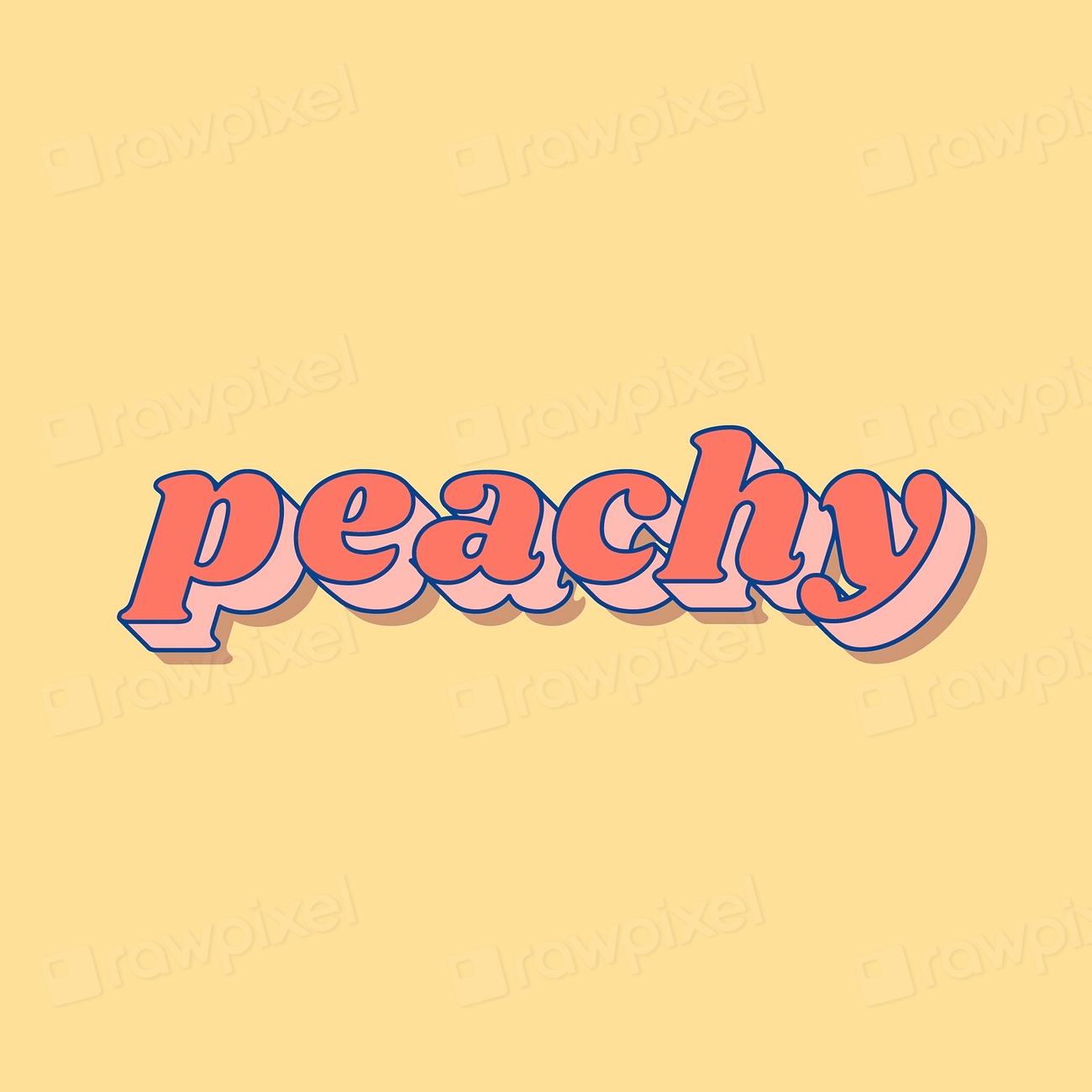 Bold font peachy retro funky | Premium Photo - rawpixel