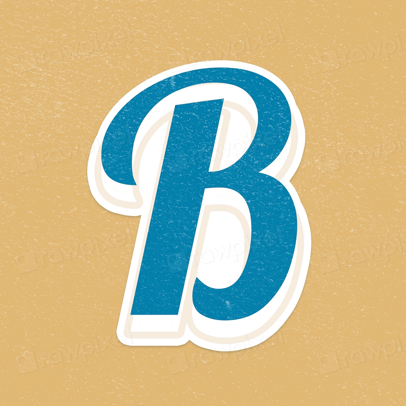 Psd letter B bold retro | Free PSD - rawpixel