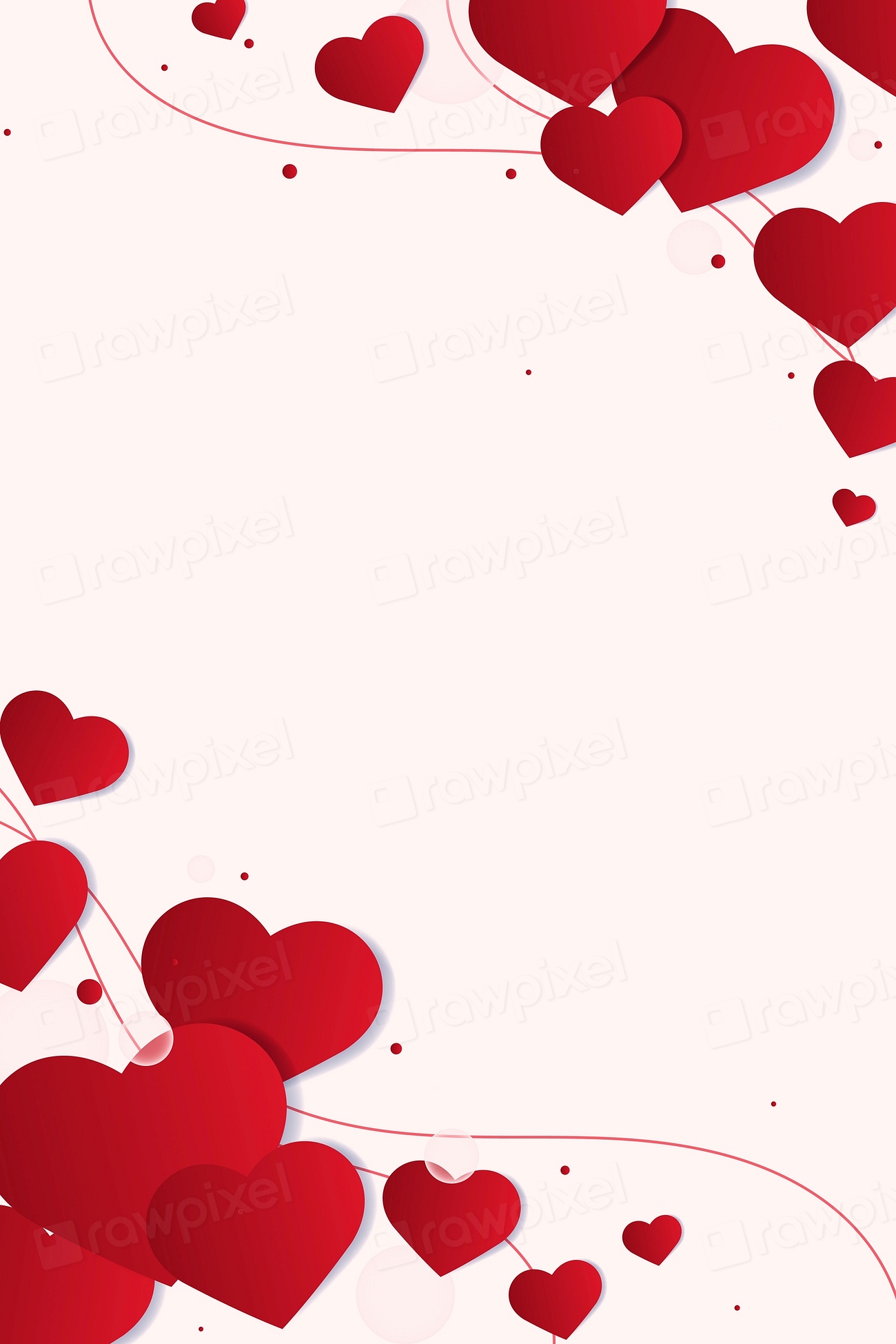 Red heart border background vector | Premium Vector - rawpixel