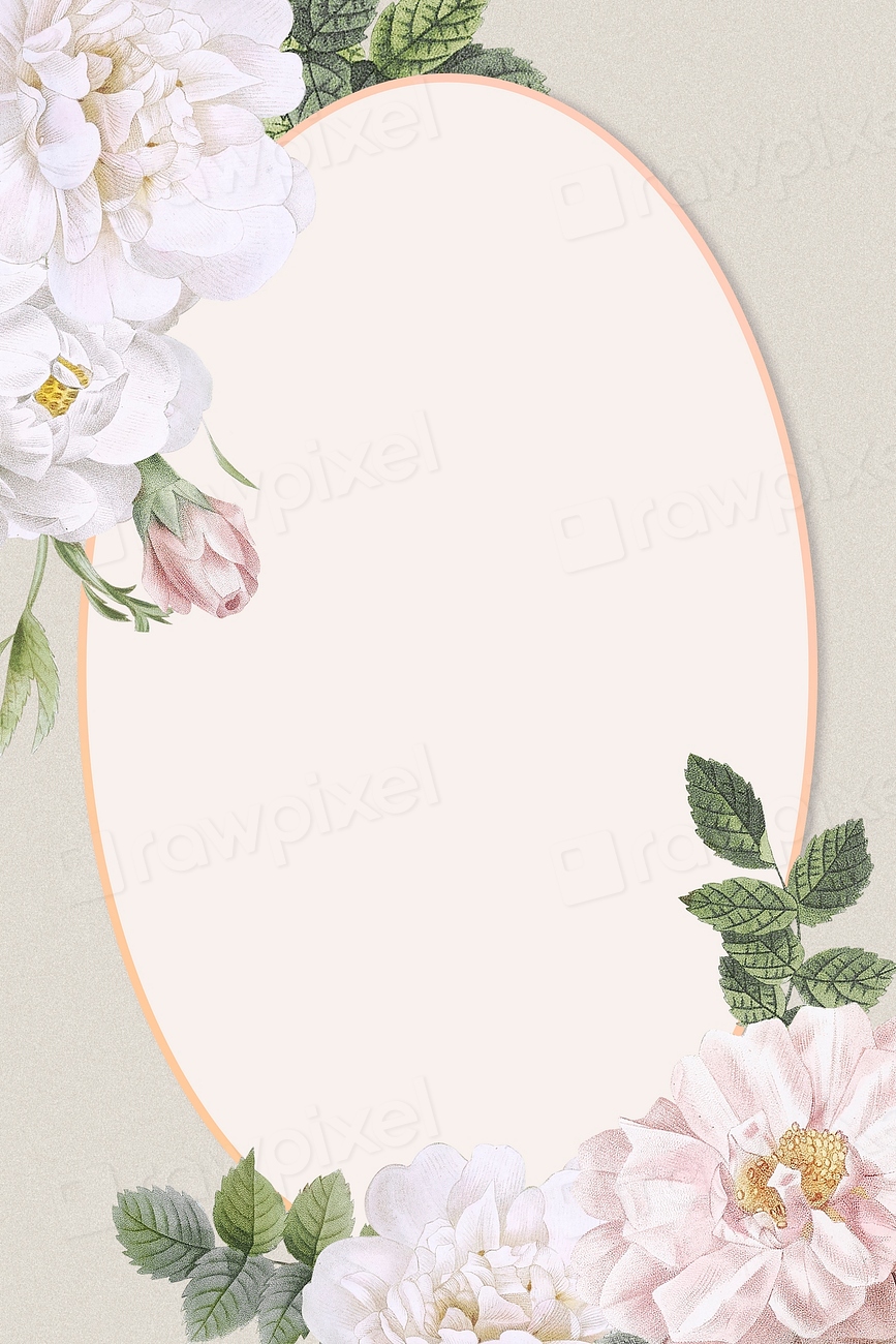 Botanical floral decorated psd frame | Free PSD - rawpixel