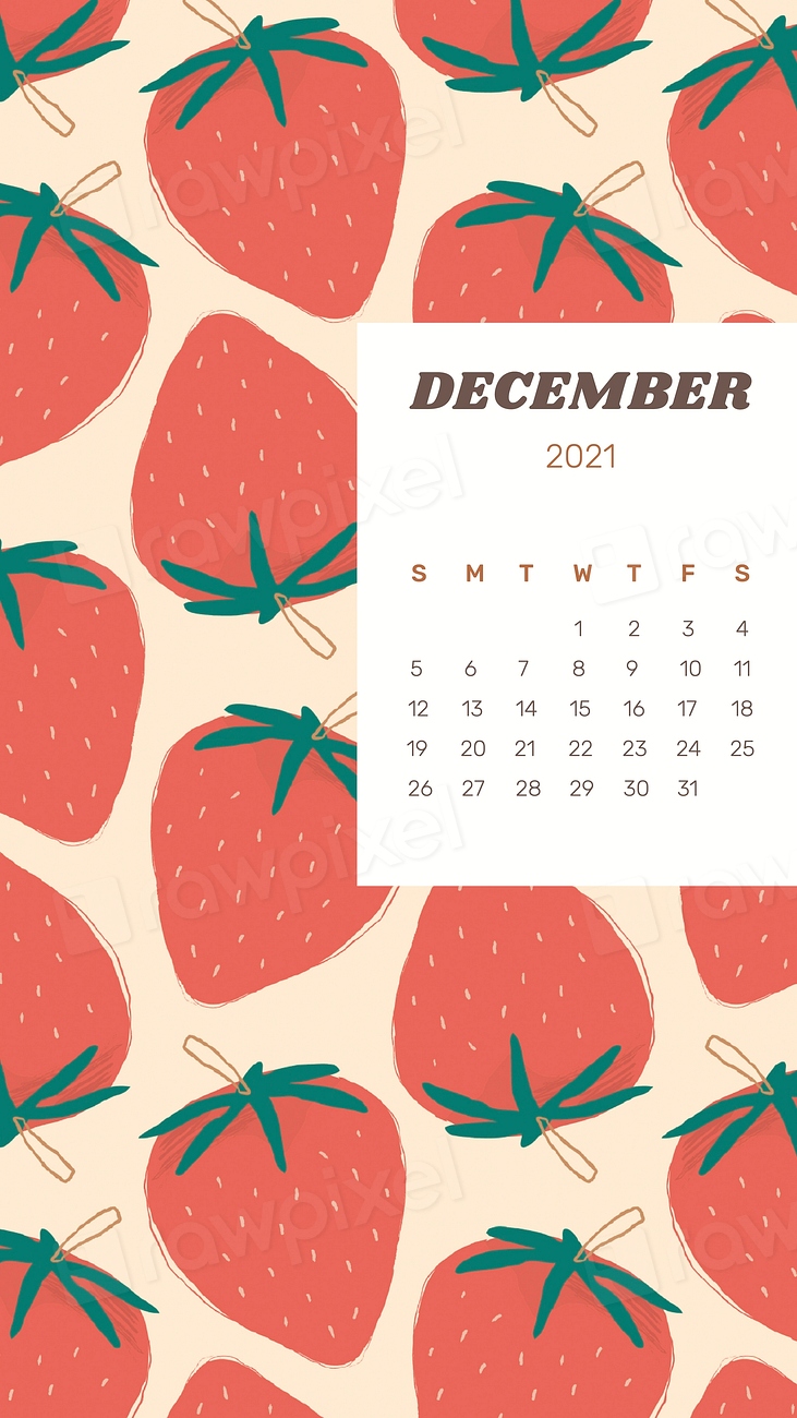 Calendar 2021 December printable with cute | Free Photo - rawpixel