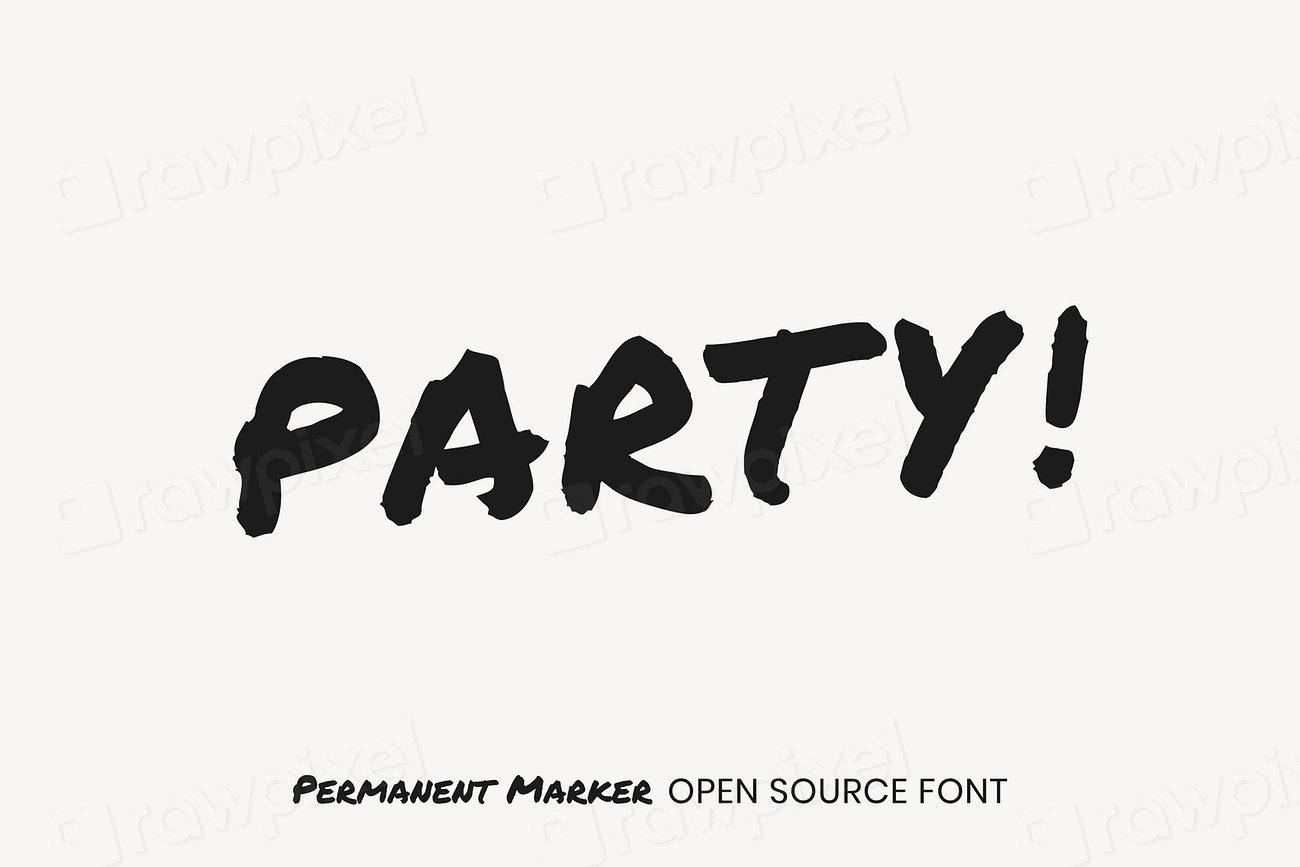 Permanent Marker Open Source Font Free Font Addon rawpixel
