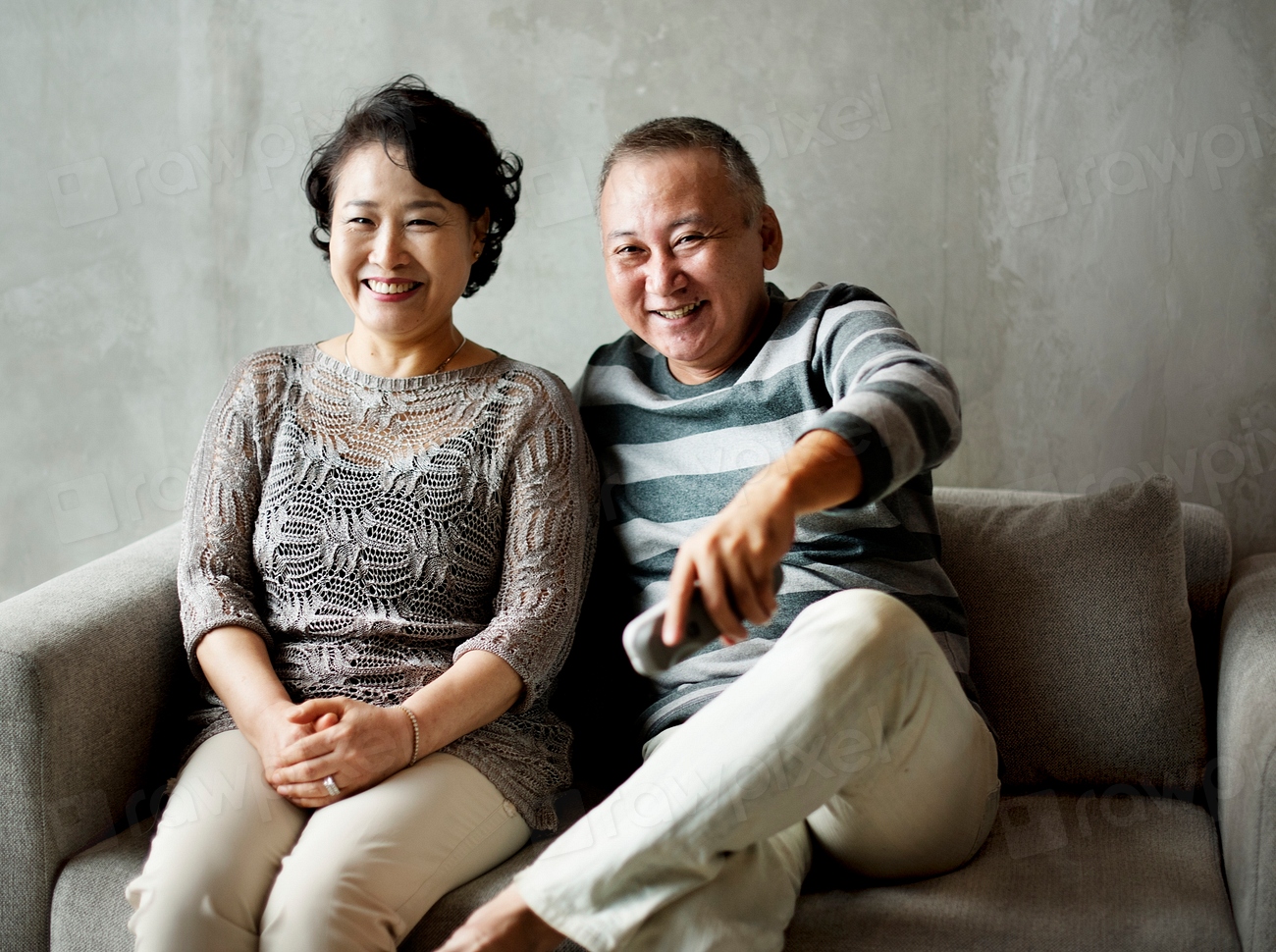 Asian senior couple sitting together Premium Photo rawpixel