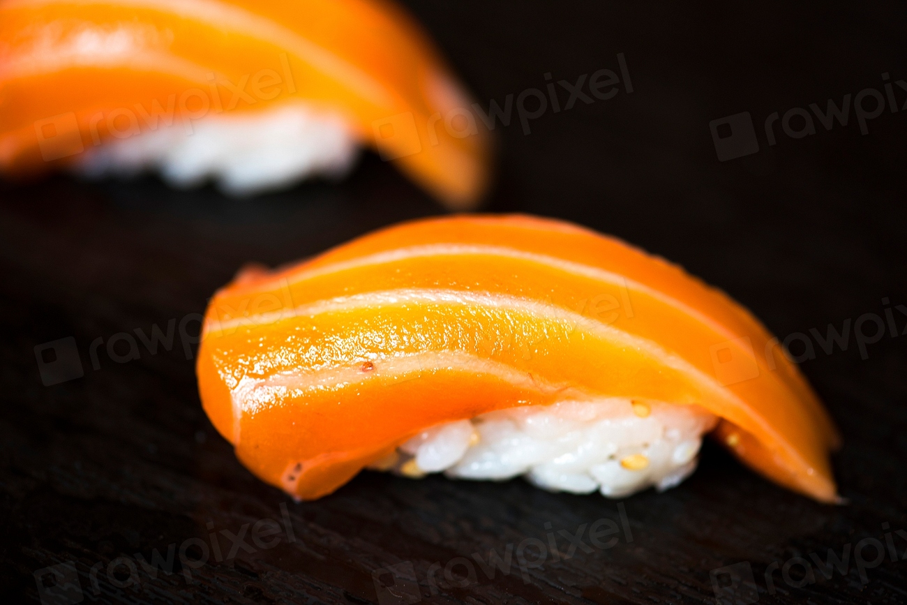 Salmon sushi japanese food healthy | Free Photo - rawpixel