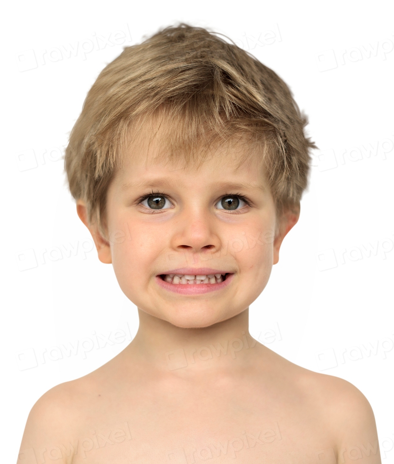 Little Boy Bare Chest Smiling Premium Psd Rawpixel 0320