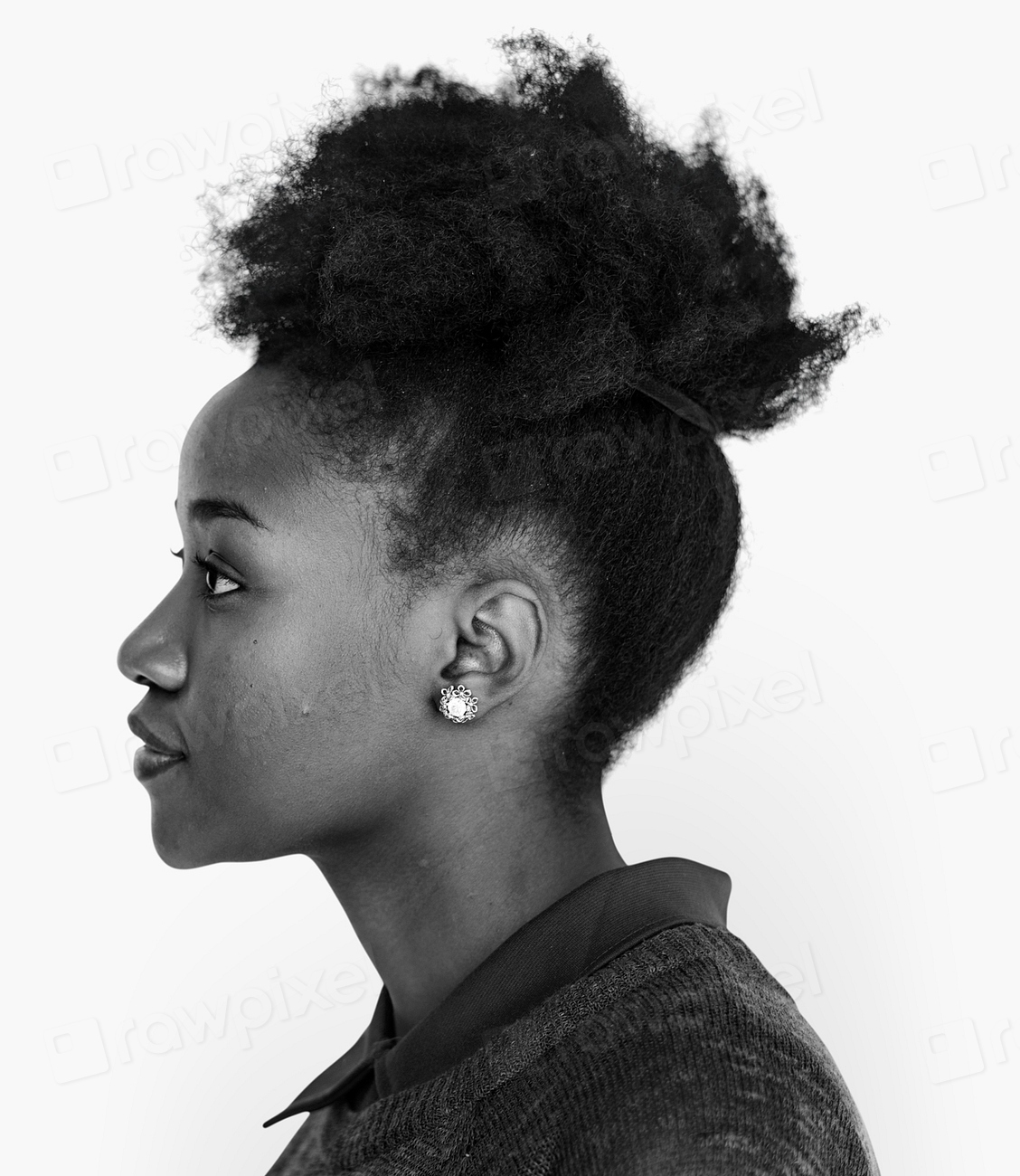 Woman Portrait Studio Shoot Casual Premium PSD rawpixel