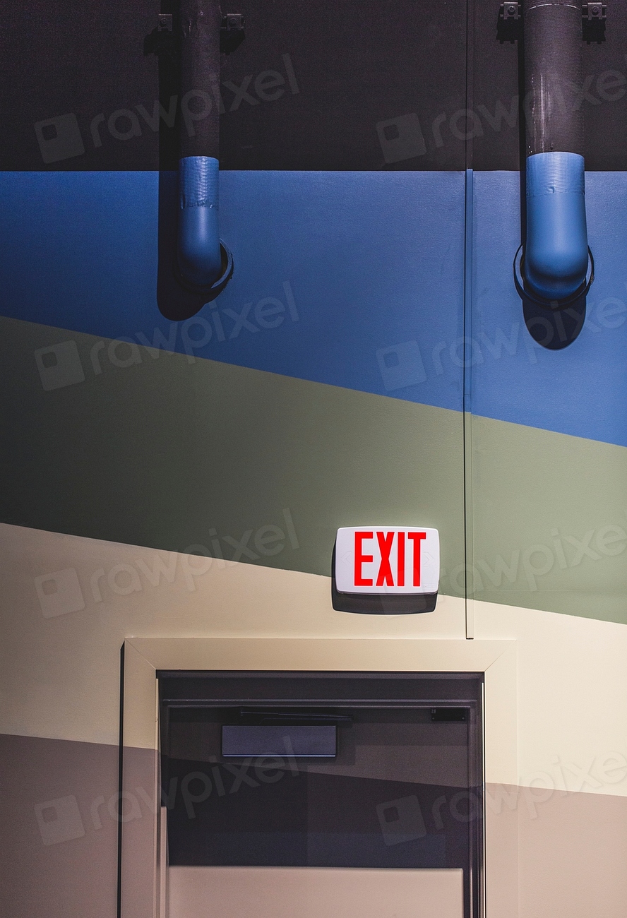 Exit Sign Door Free Photo rawpixel